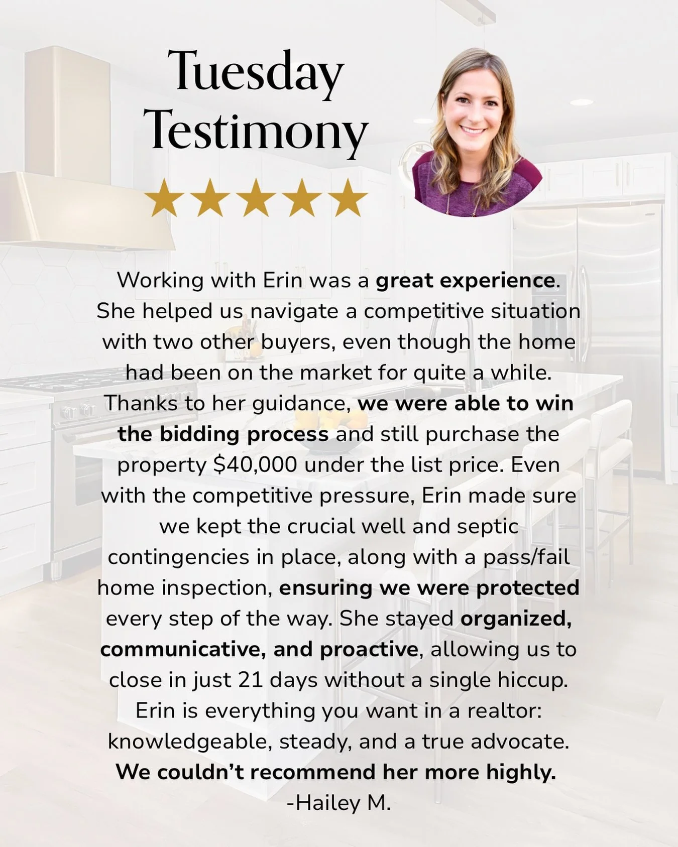 Winning in a competitive market doesn&rsquo;t always mean paying more. 🏡✨

Hailey and her family were up against two other buyers, but with the right strategy, we were able to secure their home $40,000 under list price while keeping the protections 