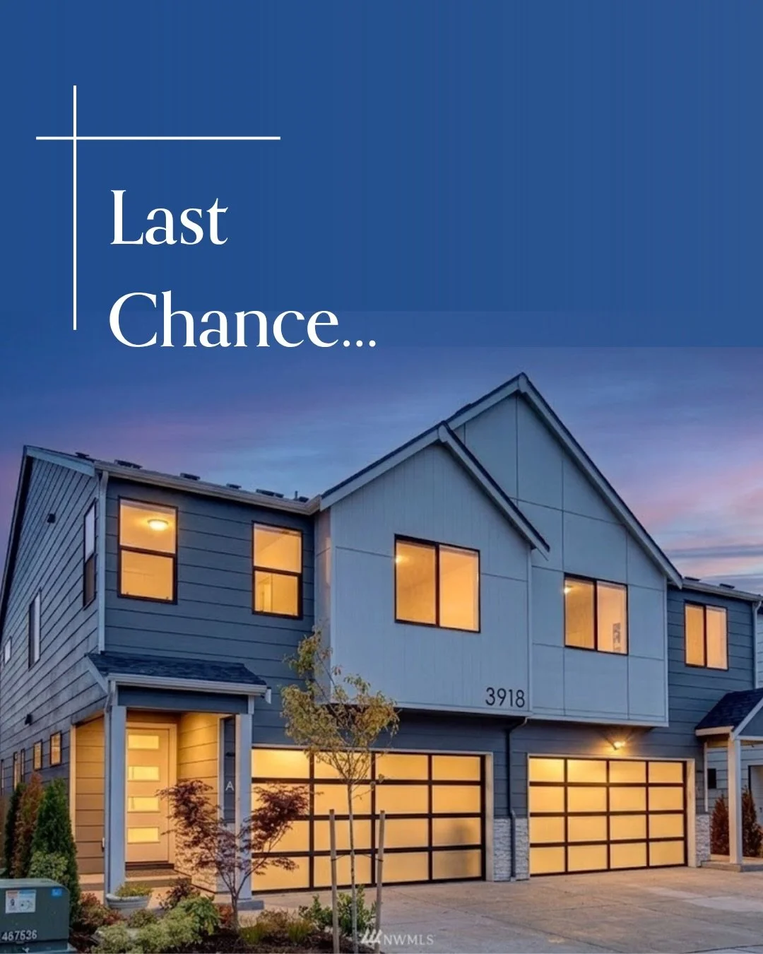 🚨 LAST HOME REMAINING! 🚨 
We&rsquo;re hosting an Open House this weekend, and we&rsquo;d love to show you around! 
📅 When: Saturday &amp; Sunday, 1:00 &ndash; 4:00 PM

Can&rsquo;t make it over the weekend? Act now and DM us for a private tour! Onc