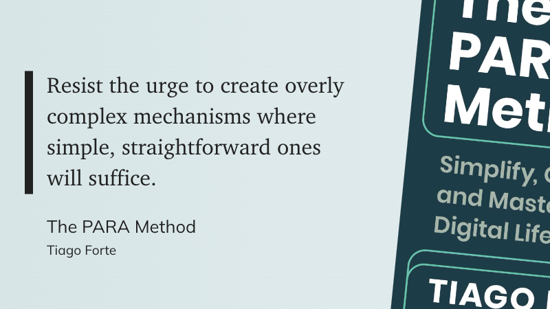 The PARA Method by Tiago Forte Book Summary — Bill McLean