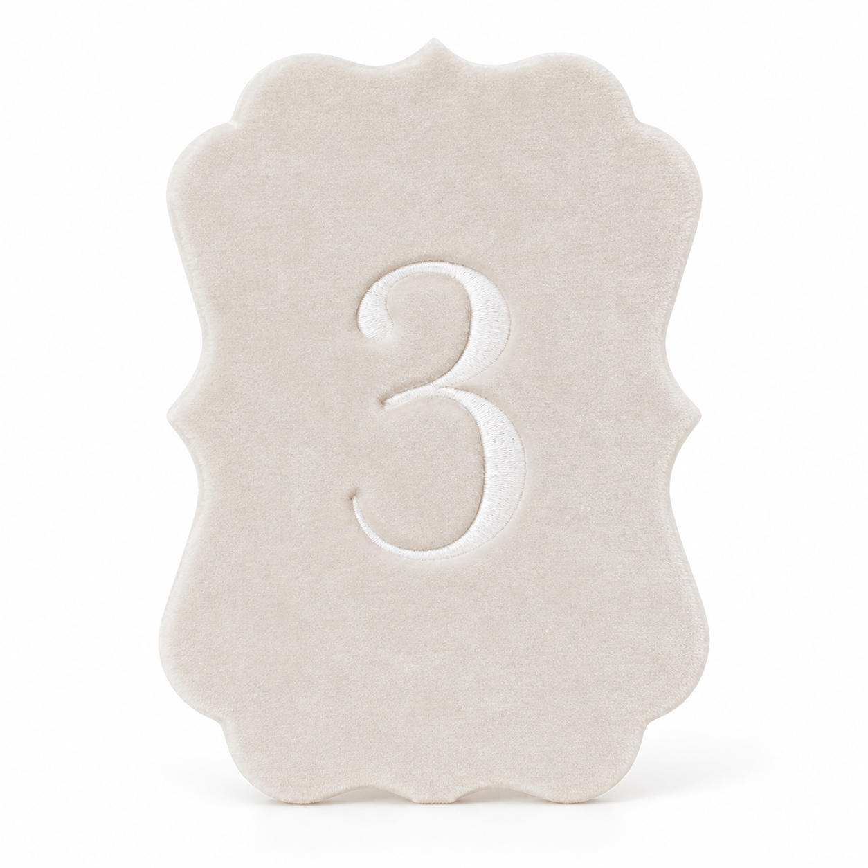 Blush Velvet Table Numbers 
(Numbers 1-15) 
5"x7" 

$2.00