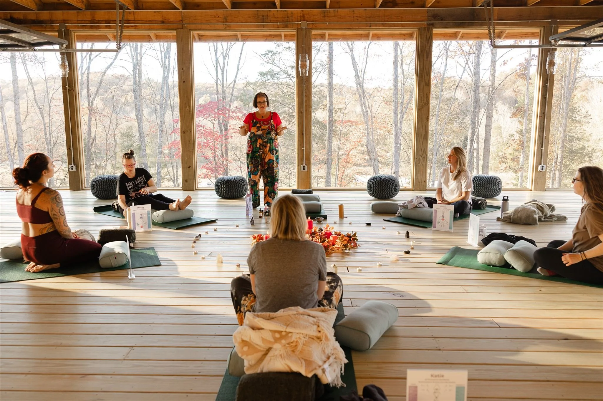 Talking in Chrysalis before reiki.jpg