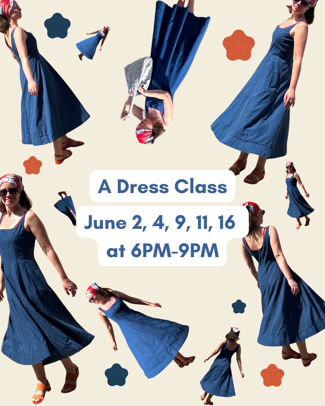 A Dress Class

This is Ines dress by Just Patterns

We will learn:
&bull;reading pattern markings and following instructions 
&bull;inserting a lining
&bull;making fitting adjustments
&bull;sleeves (optional)

Pattern will be provided. Bring your fav