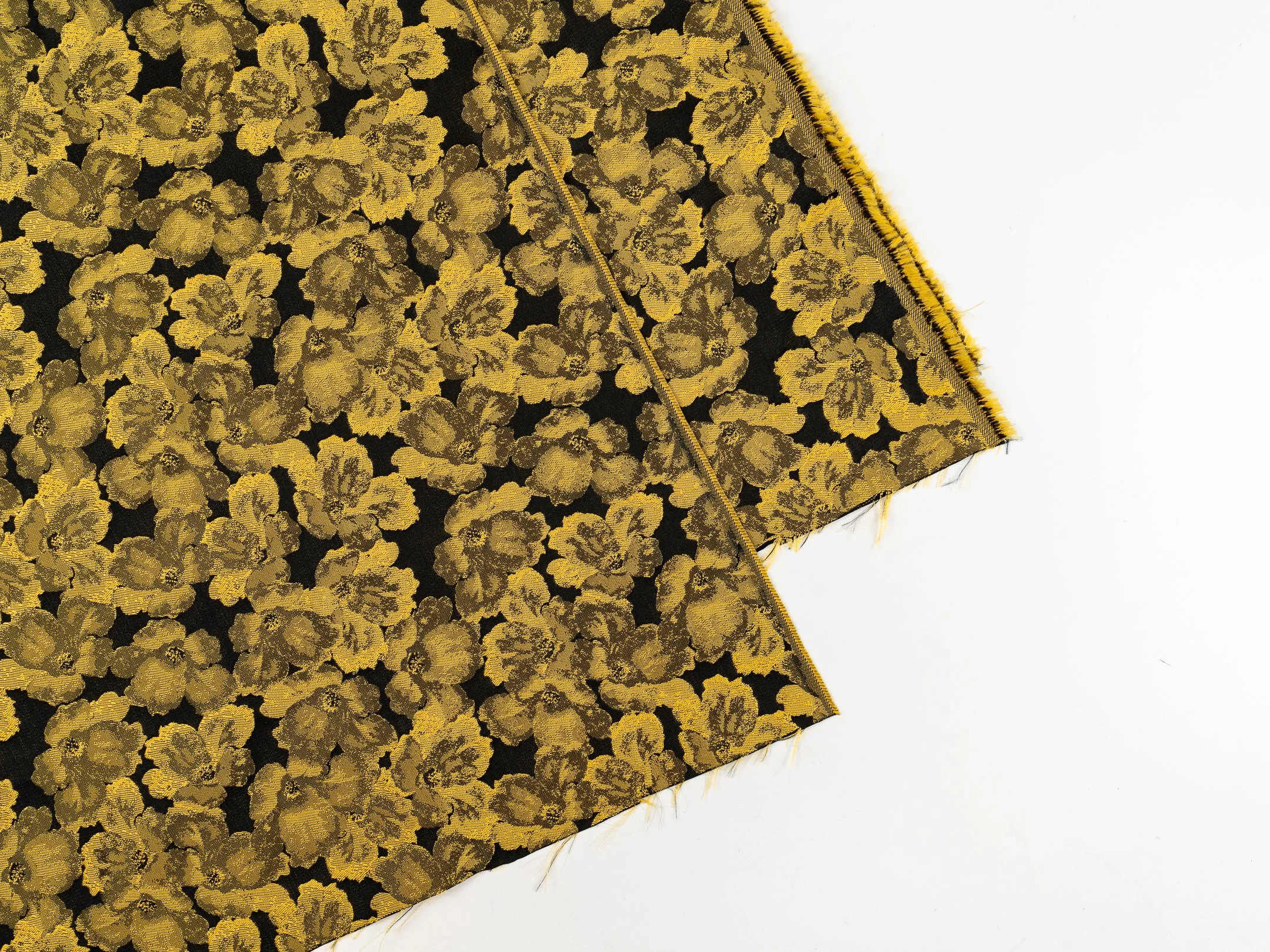 Yellow Floral Jacquard