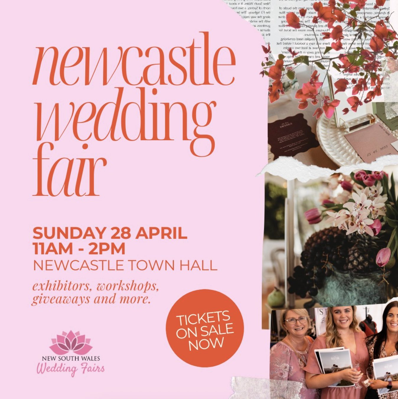 Exciting! Diamond Strings' first NEWCASTLE wedding expo is this weekend! 🩷 Come and say hi! 🩷

NEWCASTLE CITY HALL
SUNDAY 28TH APRIL 2024
11AM - 2PM

Tickets on sale here: https://tickets.oztix.com.au/outlet/event/5745953a-0a9a-4152-bfd9-7c553c9c55