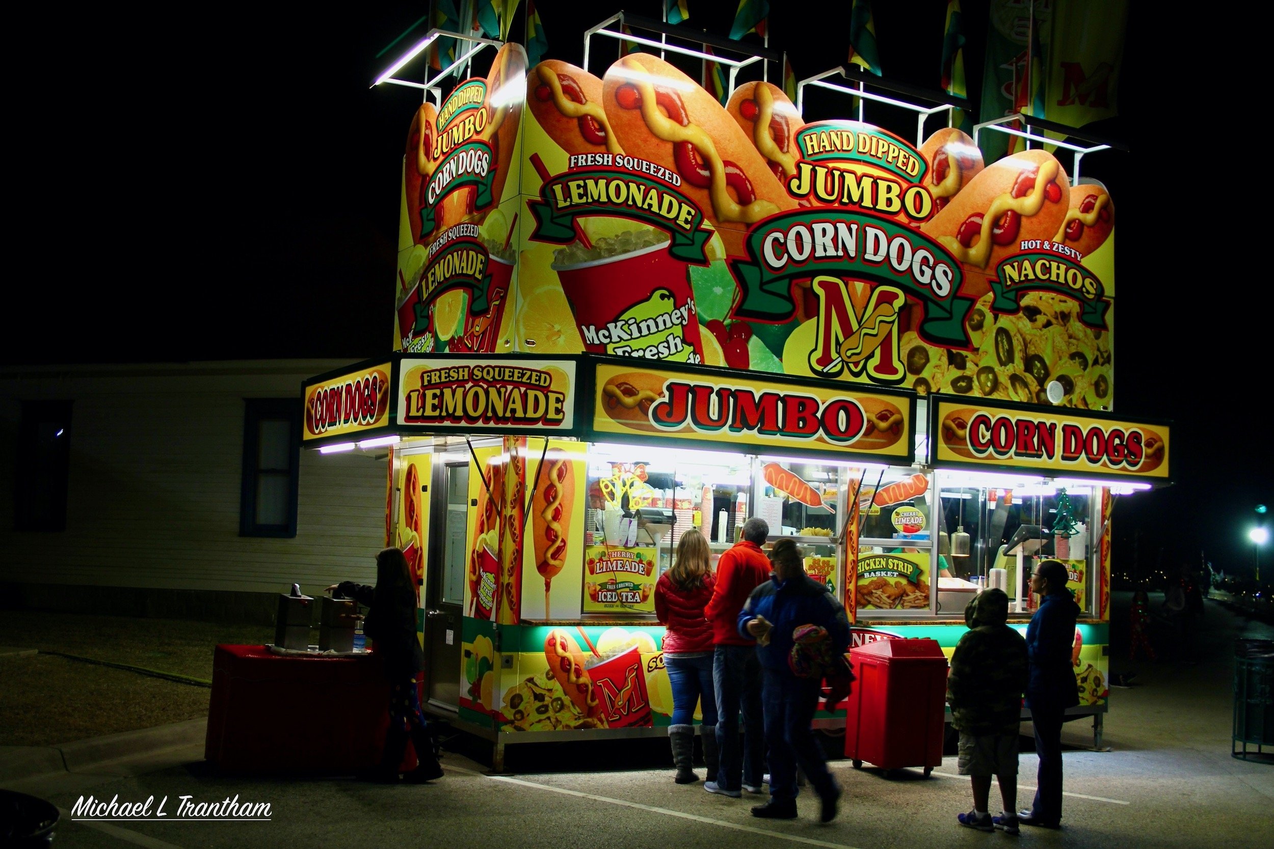  " The Corn Dog Stand " Corny Dogs at night in Grapevine , Texas