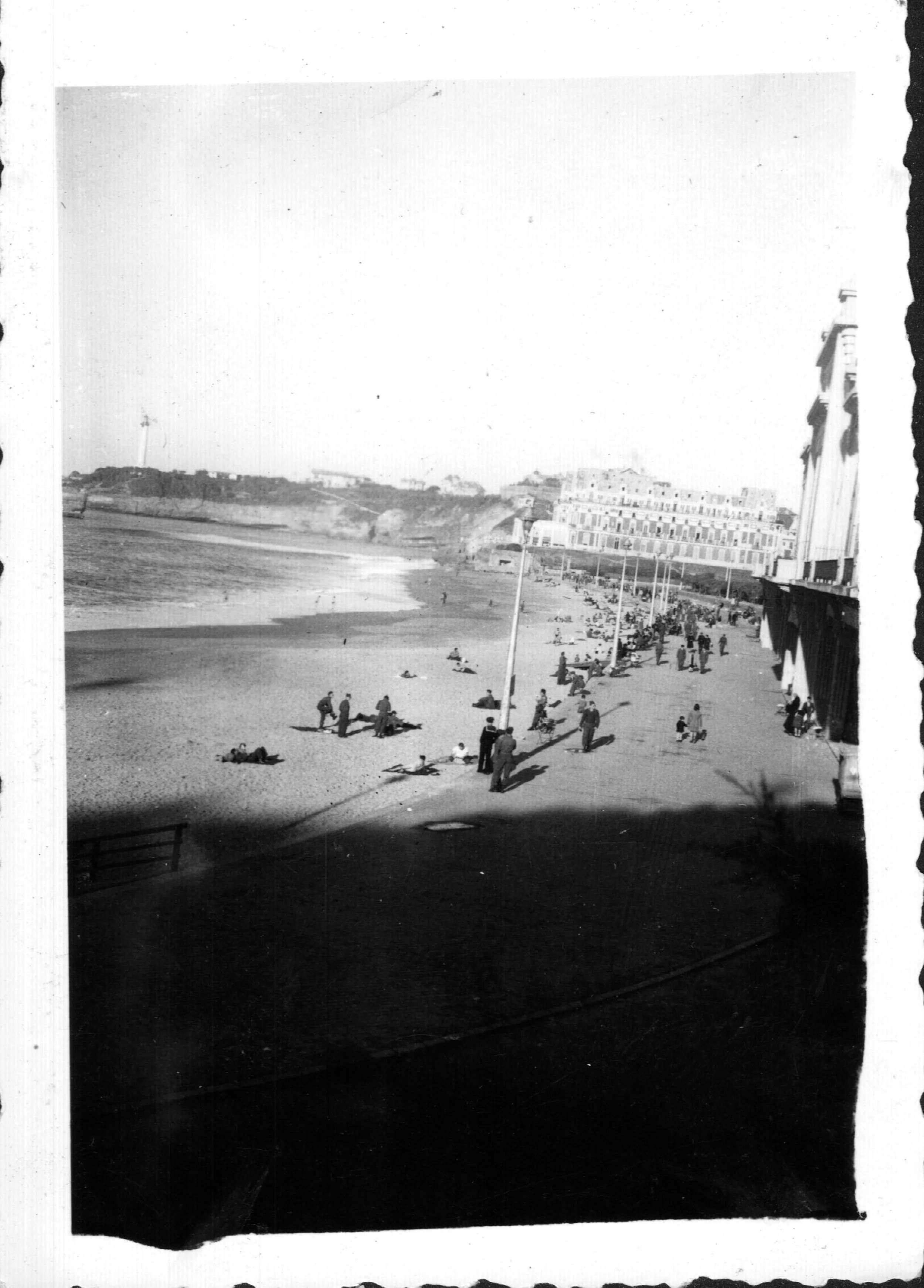 Biarritz from Robert's hotel room - November, 1945