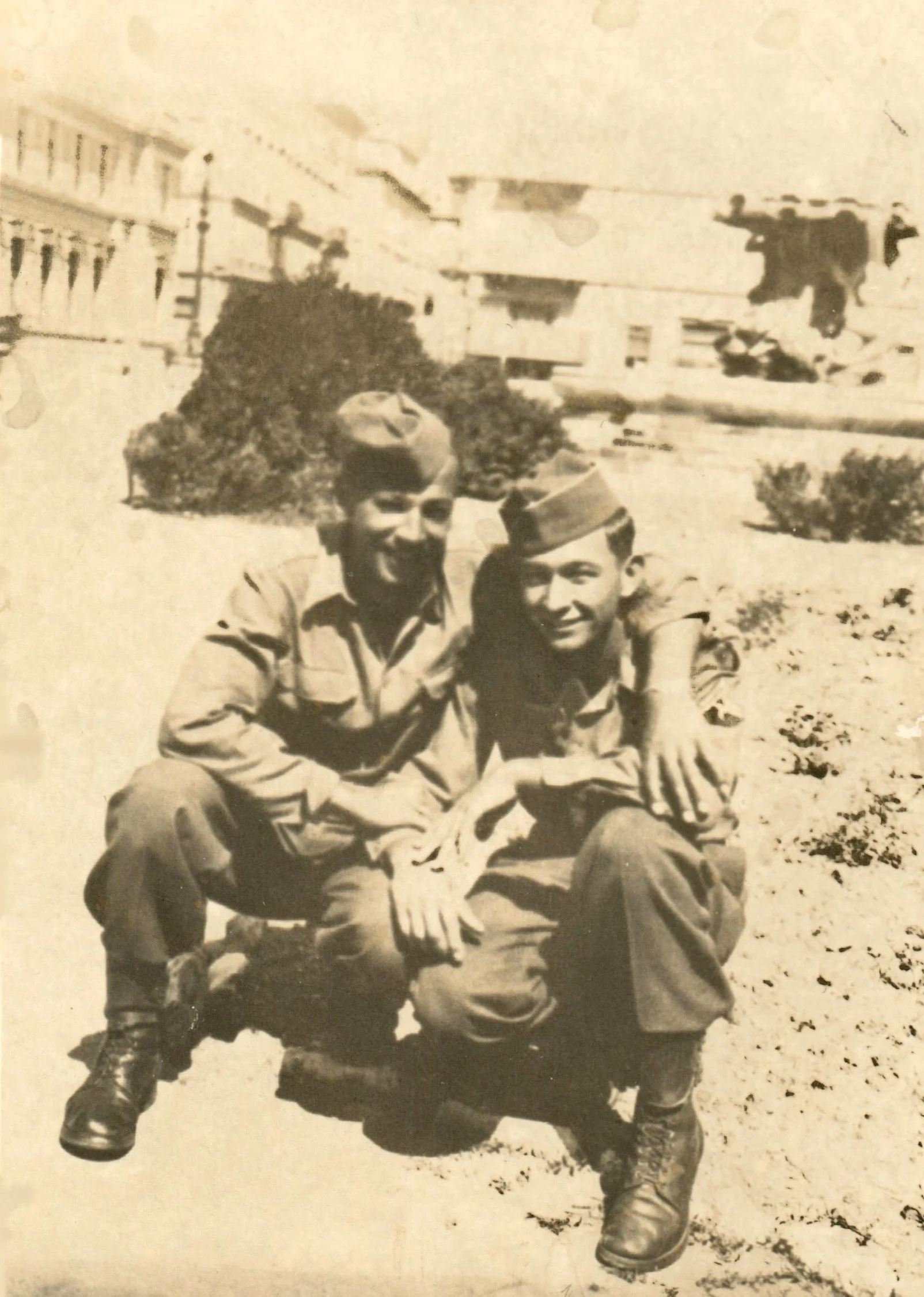 John (left) in Italy