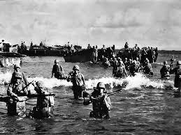 Invasion beach at Tinian.