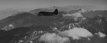 A USAAF cargo plane flying “The Hump”. Losses due to weather and enemy fighters were the highest of any of the USAAF unit during WWII.