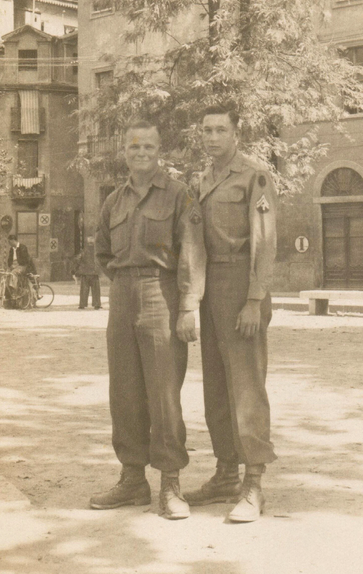 John (right) with friend