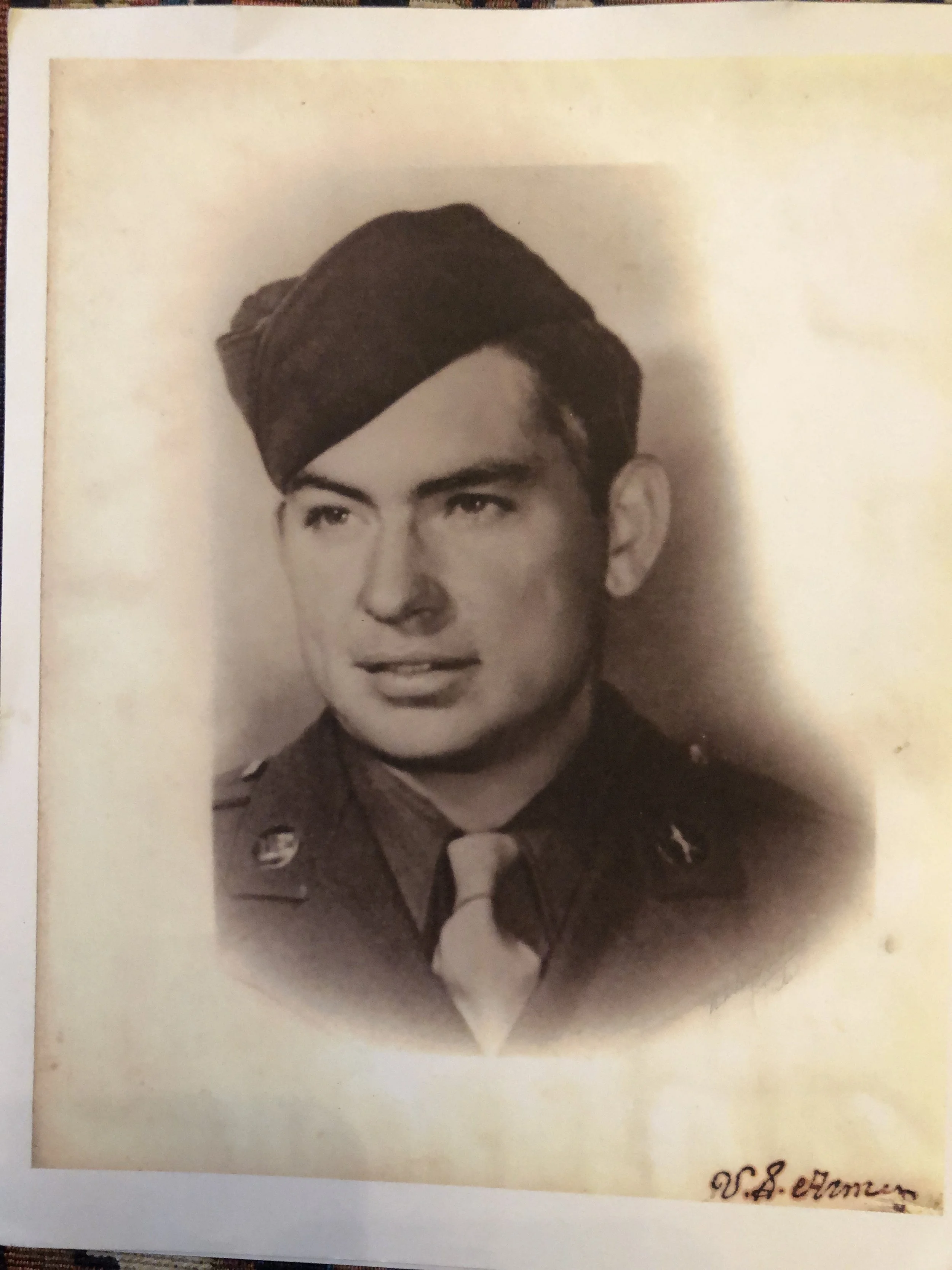 Bill Parker as a young man in the 29th Inf. Division prior to his time in combat on Omaha and Nazi Occupied Europe.