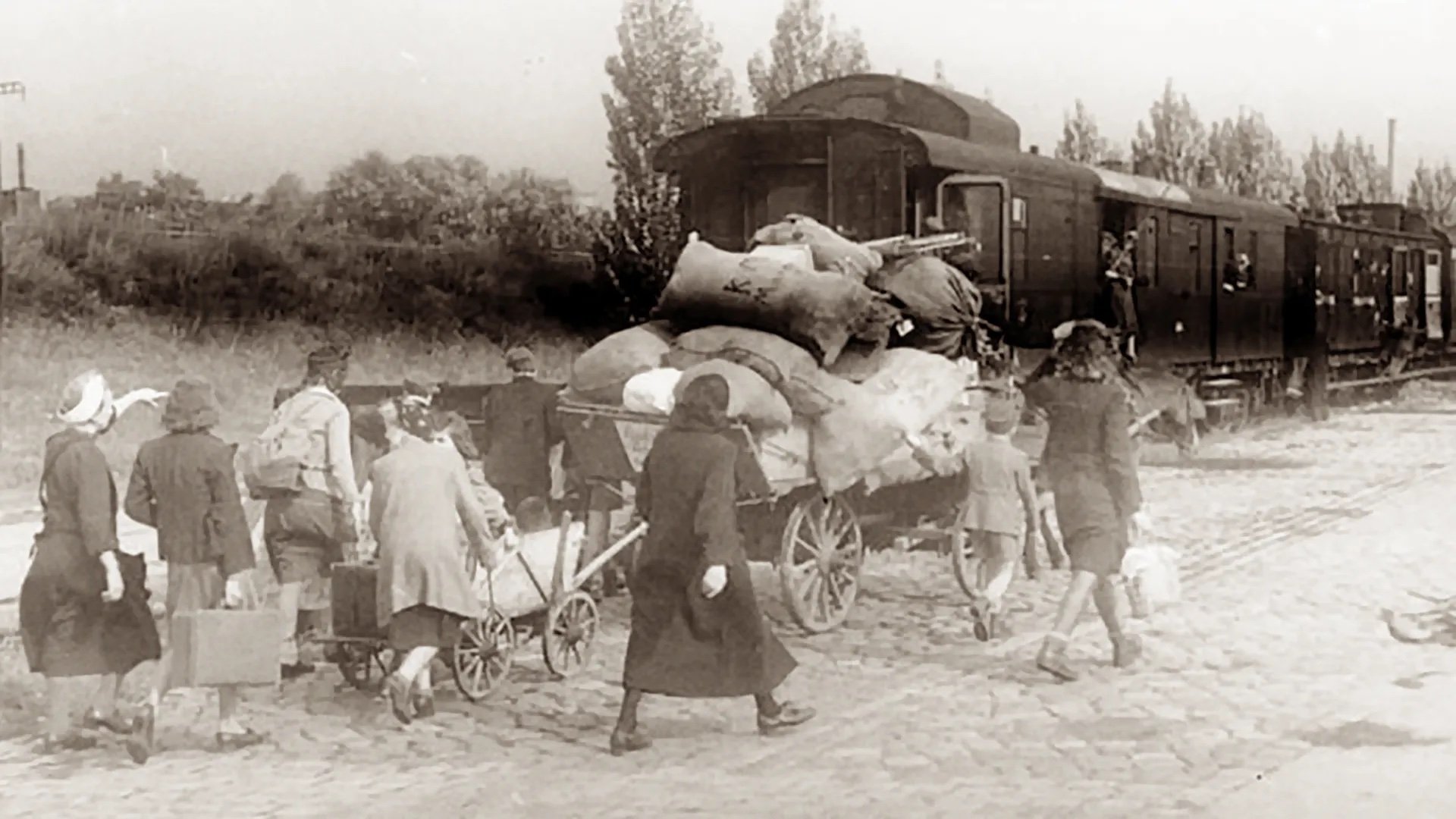 More of the refugee crisis as the allies closed in from the east and west.