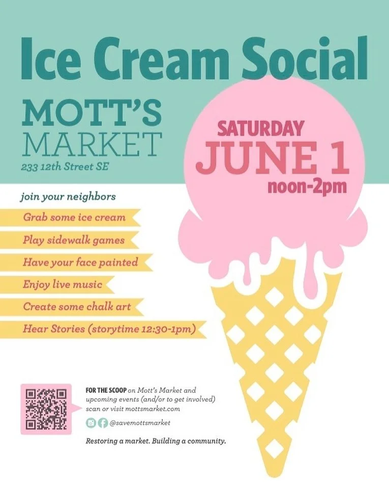 ☀️🍦 Join Us for Summer Fun at Mott&rsquo;s Market! 🍦☀️

Come celebrate summer with your neighbors this Saturday from noon to 2 PM at Mott&rsquo;s Market! Enjoy:

🍦 Frozen Treats
🎨 Chalk Art
🎉 Sidewalk Games
🎨 Face Painting
📚 Storytime (12:30 -