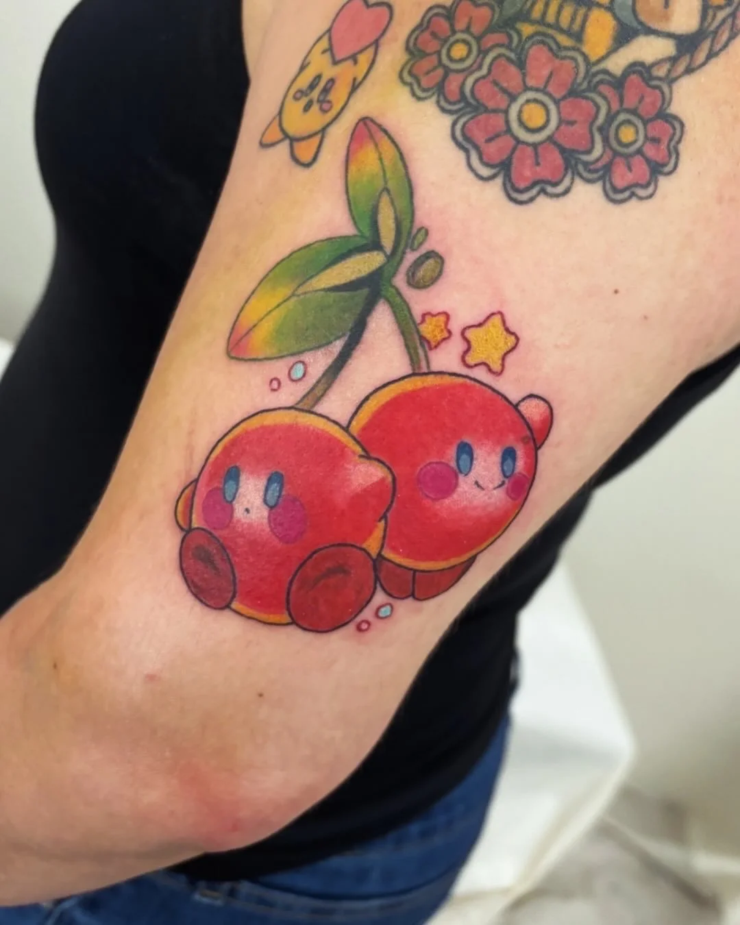 Kirby, Cherries, Video Game Tattoos
