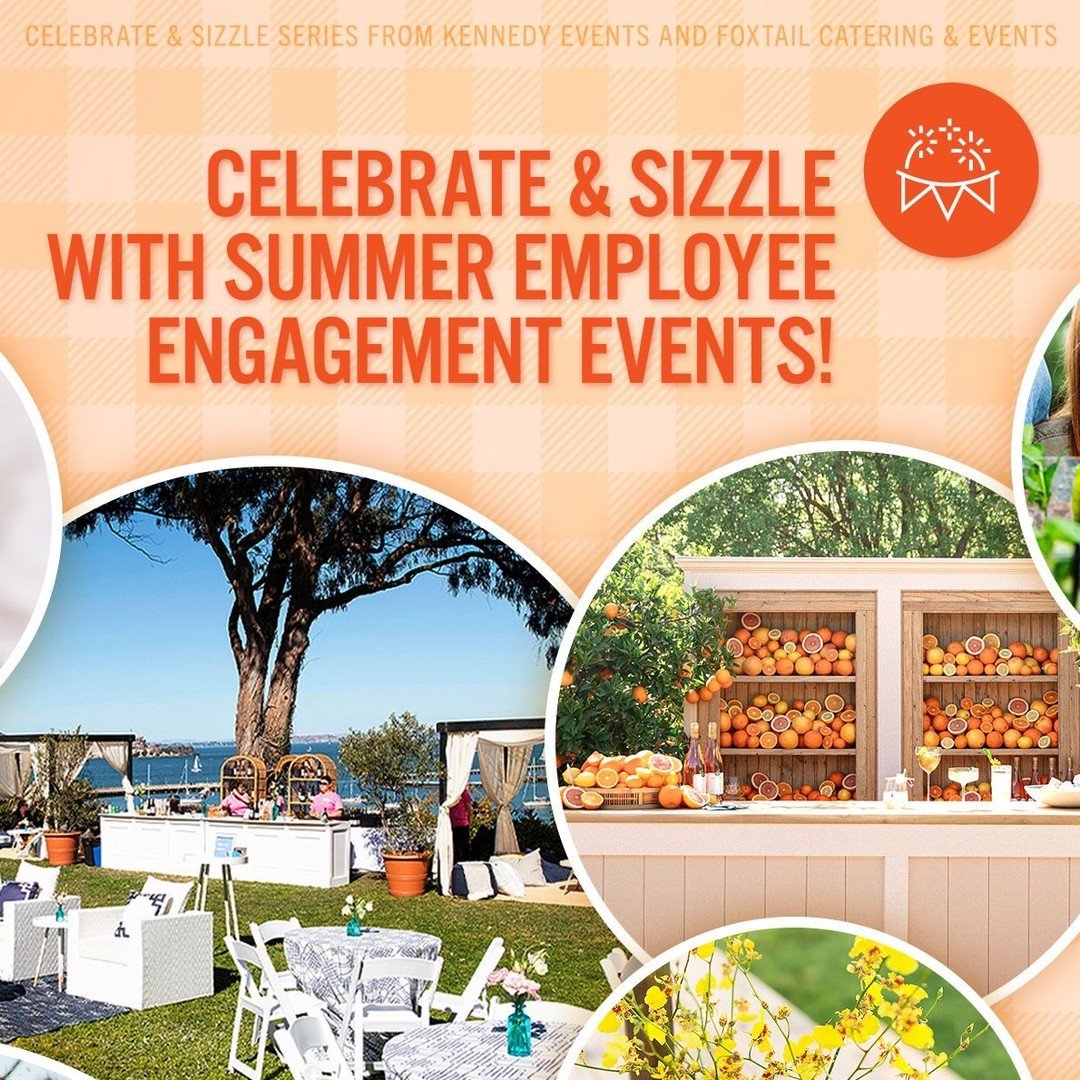Celebrate and sizzle with summer employee engagement events! Kennedy Events and Foxtail Catering have joined forces to help turn your summer celebration into a milestone moment for your team. Our curated events are more than just gatherings&mdash;the
