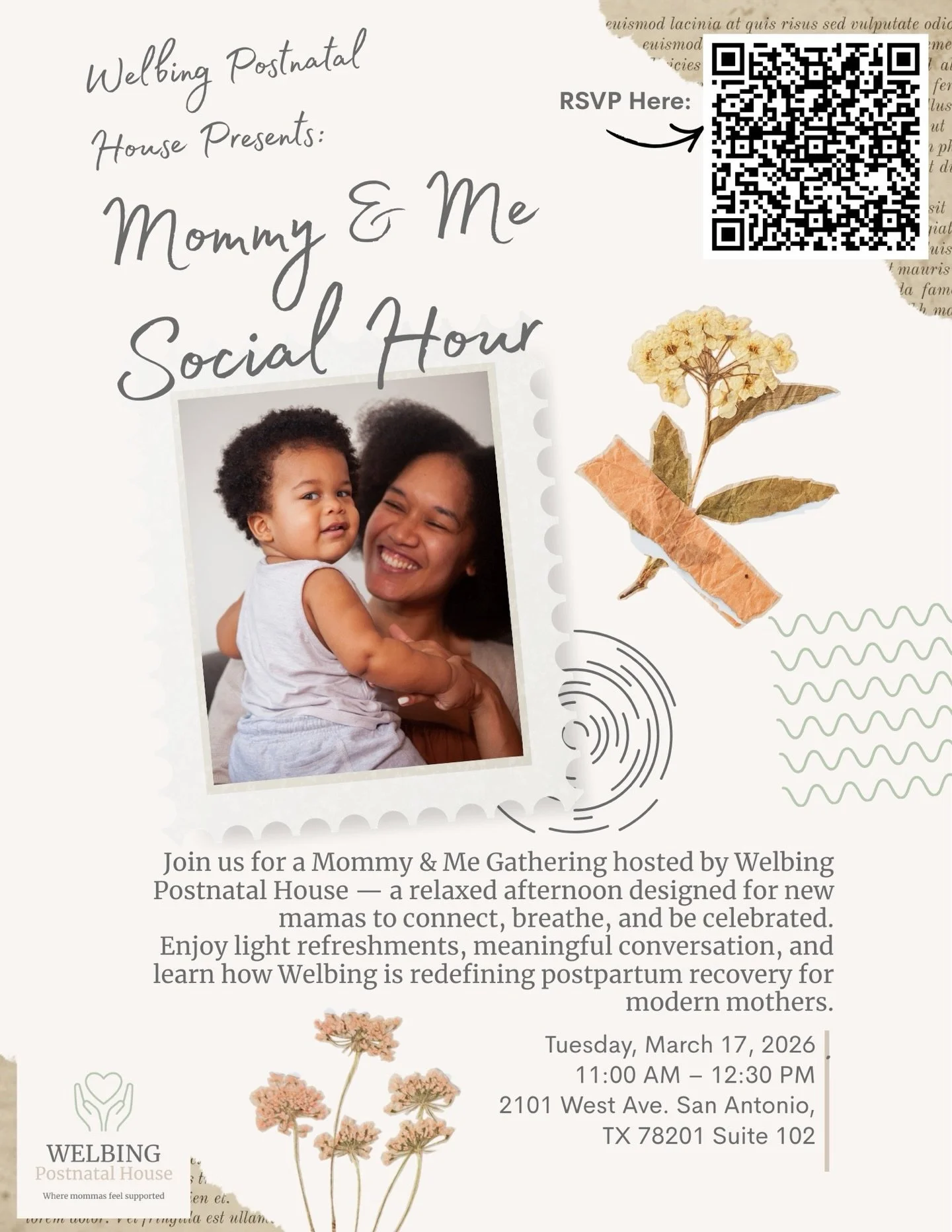 @welbingpostnatal will be hosting a Mommy &amp; Me Social Hour for new moms who want a relaxed place to connect, have a conversation, and get out of the house for a bit.

It&rsquo;s always nice to see more resources and gatherings being created for p