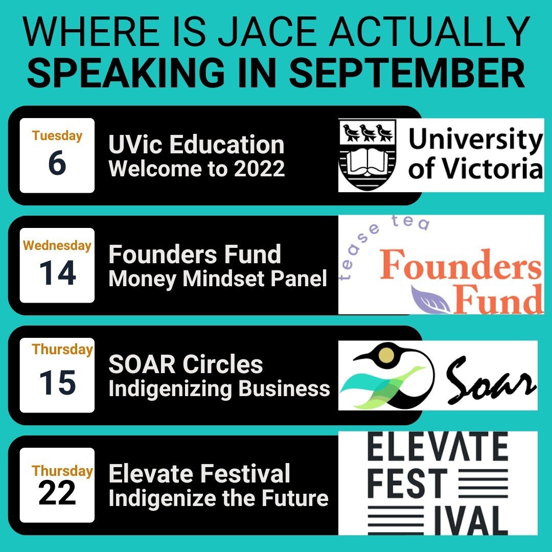 September is stocked with incredible opportunities to share the #COYA method on education and business with:

✨ @uviceducation 
✨ @thefoundersfund 
✨ @soarcircles 
✨ @elevatetechca 

Give them all a follow to add some big ideas and inspirational lead
