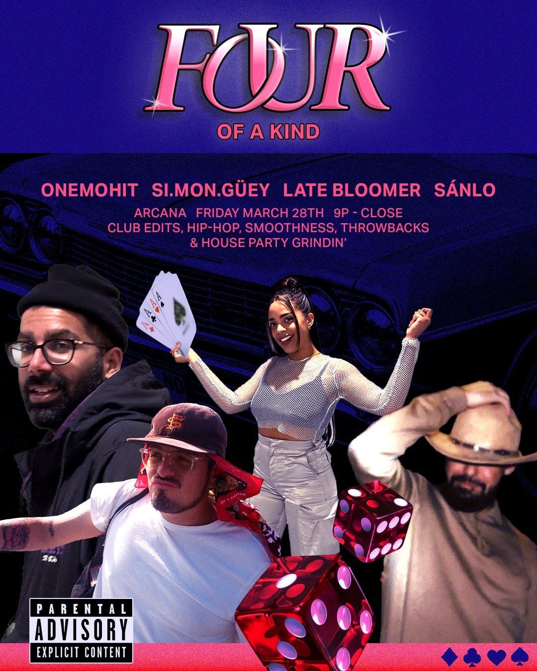 four of a kind: onemohit, si.mon.güey, sánlo, and late bloomer