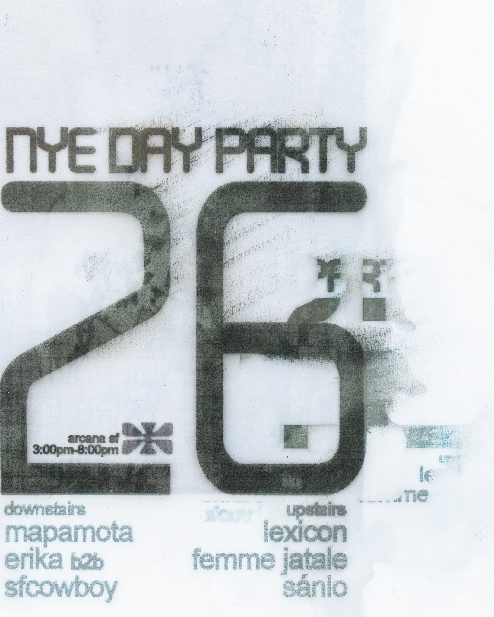  program x Arcana: NYE day party with Mapamota
