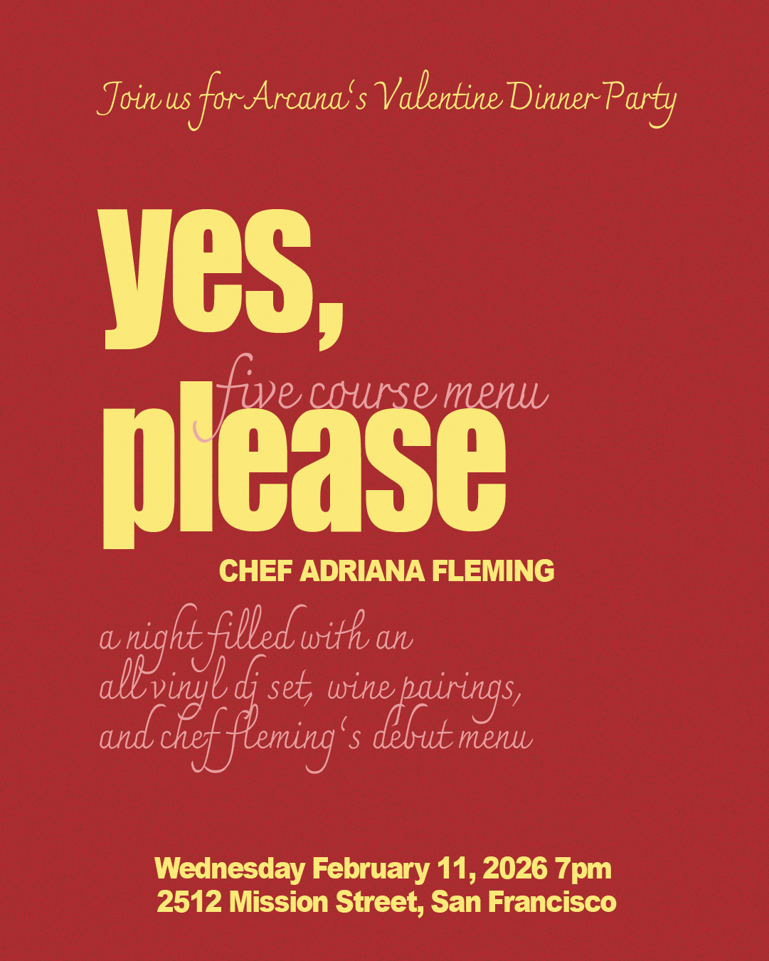 Yes, Please Valentine Dinner Party