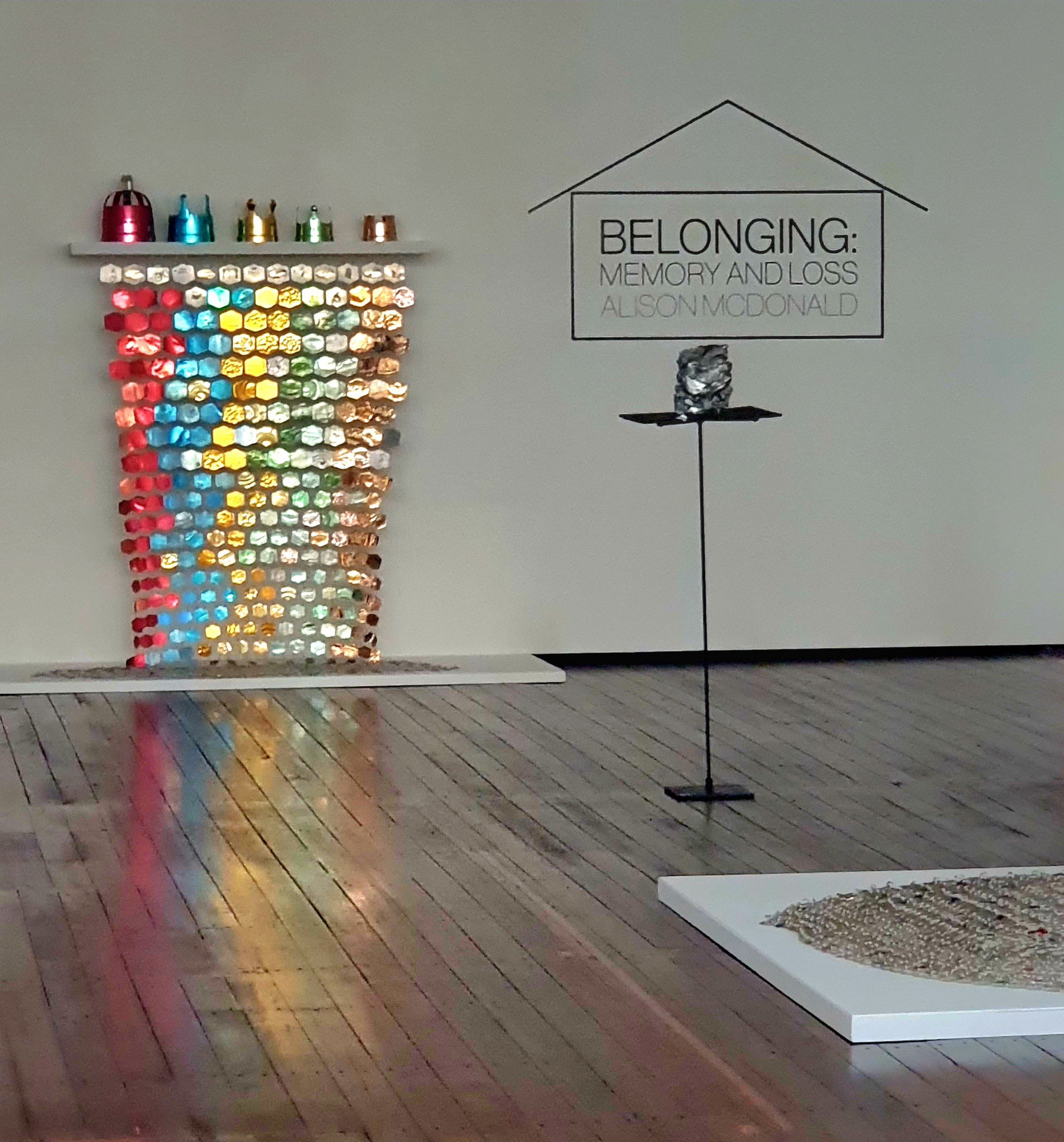 Belonging Exhibition at night