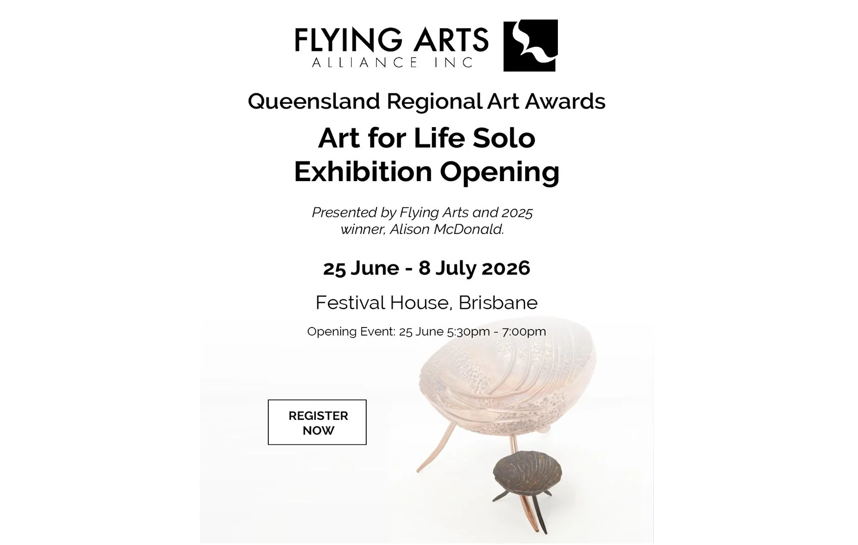 ‘Progressions’ exhibition at Flying Arts Queensland Brisbane 25 June - 8 July 2026
