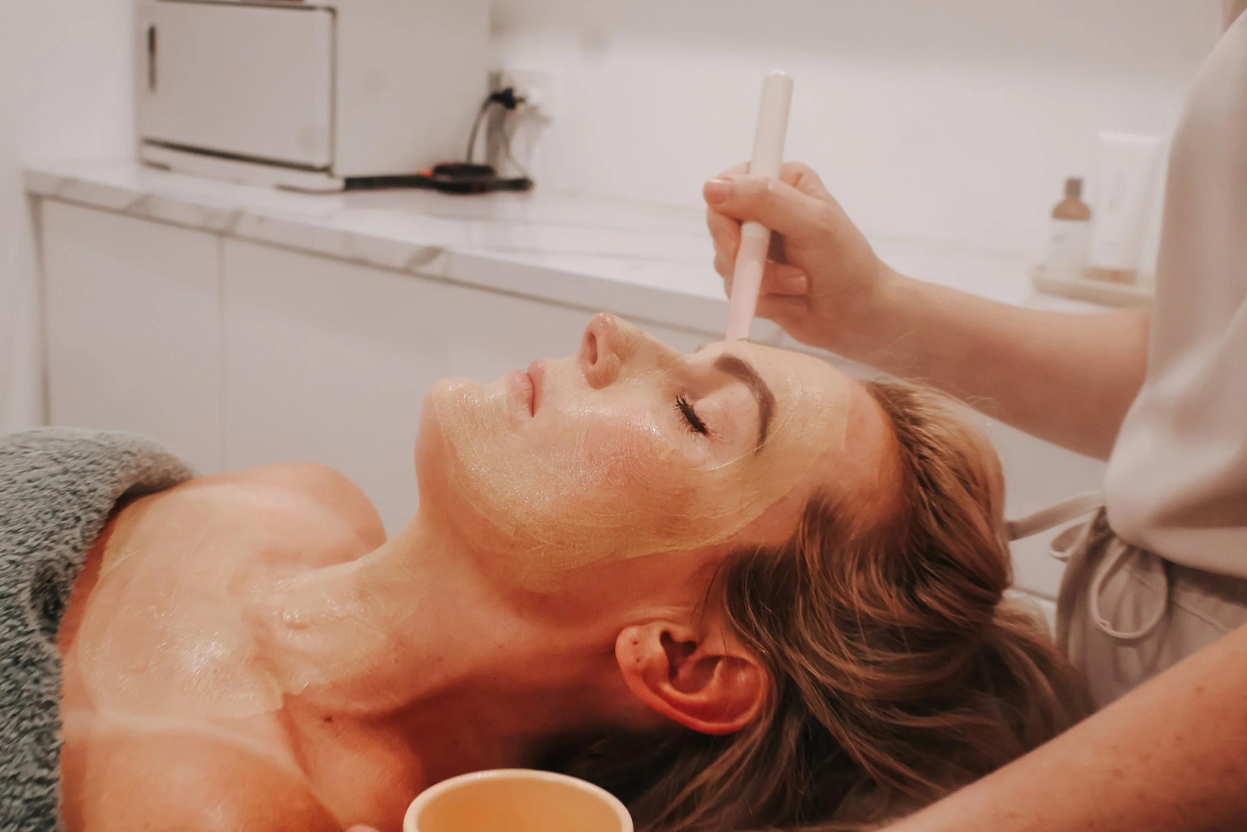 Client receiving a customised facial treatment for skin concerns at Vitality Skin & Beauty