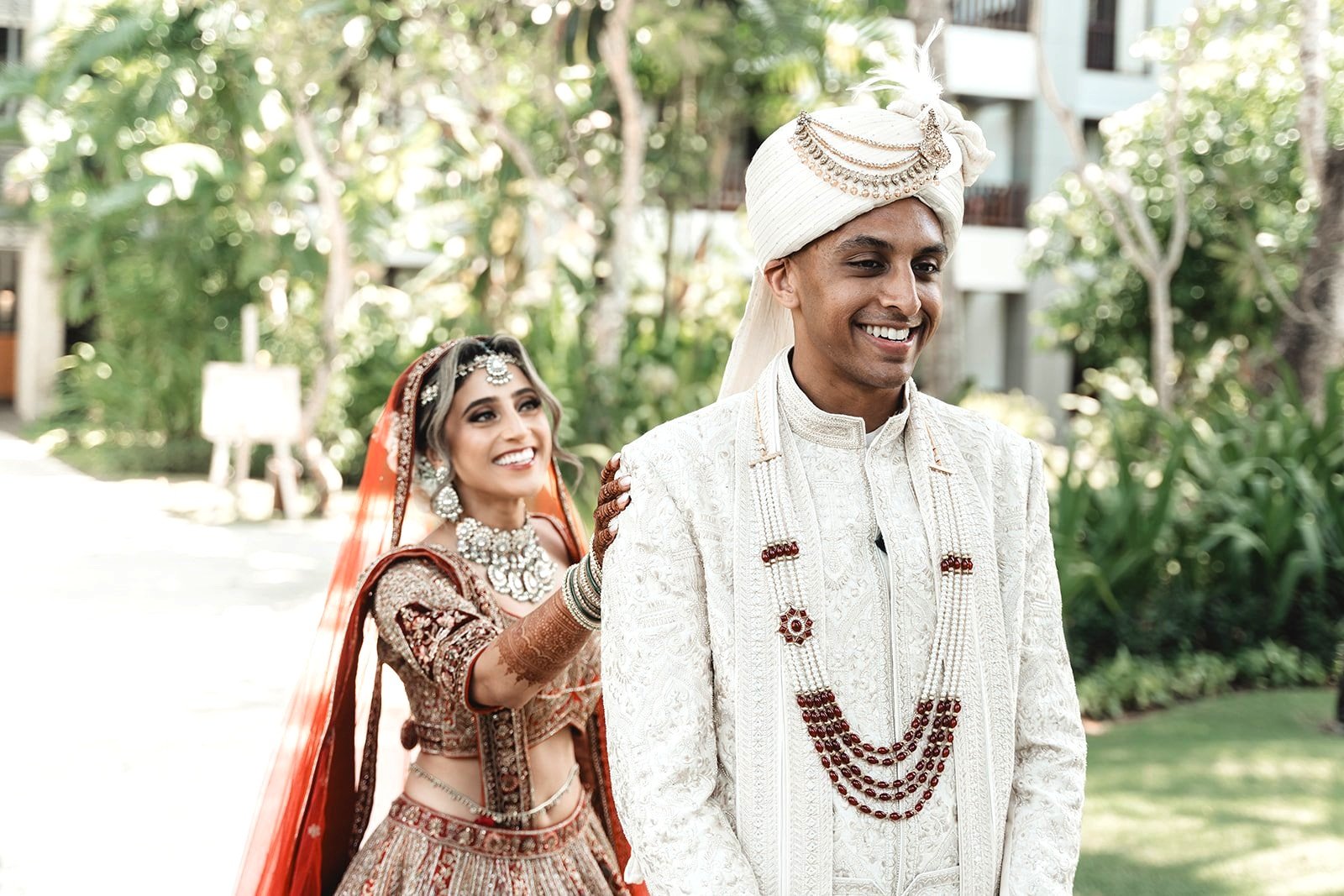 First Look Indian Couple Conrad Bali