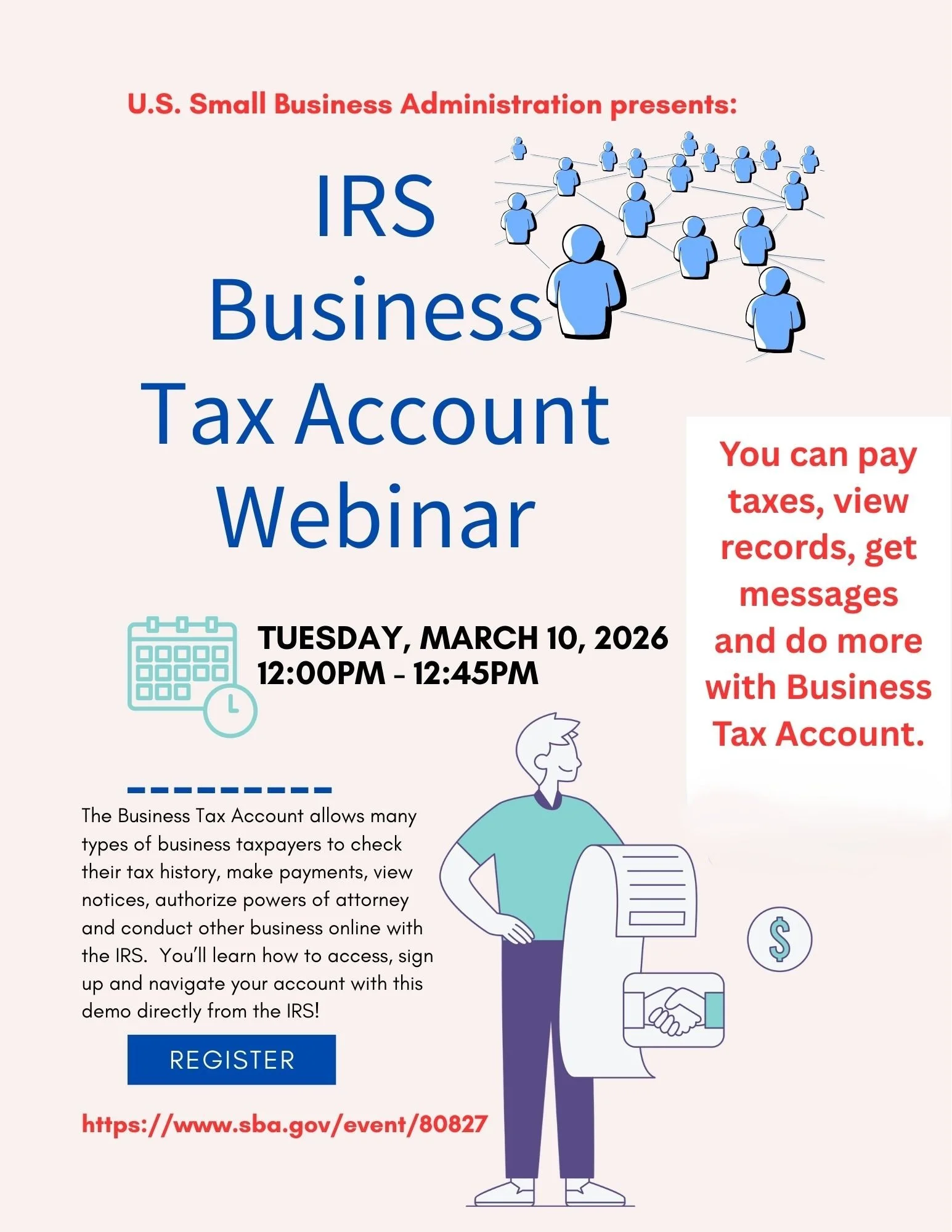 The U.S. Small Business Administration Presents a Business Tax Account Webinar