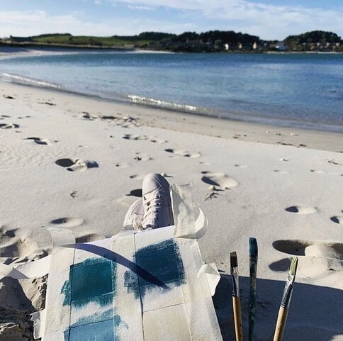 POV me in about two weeks - observing colour on Scilly. The weeks before a trip are always a whirlwind of preparation - surfaces, materials and camera equipment, all within the helicopter luggage allowance! 😅 

I also plan my days around locations I