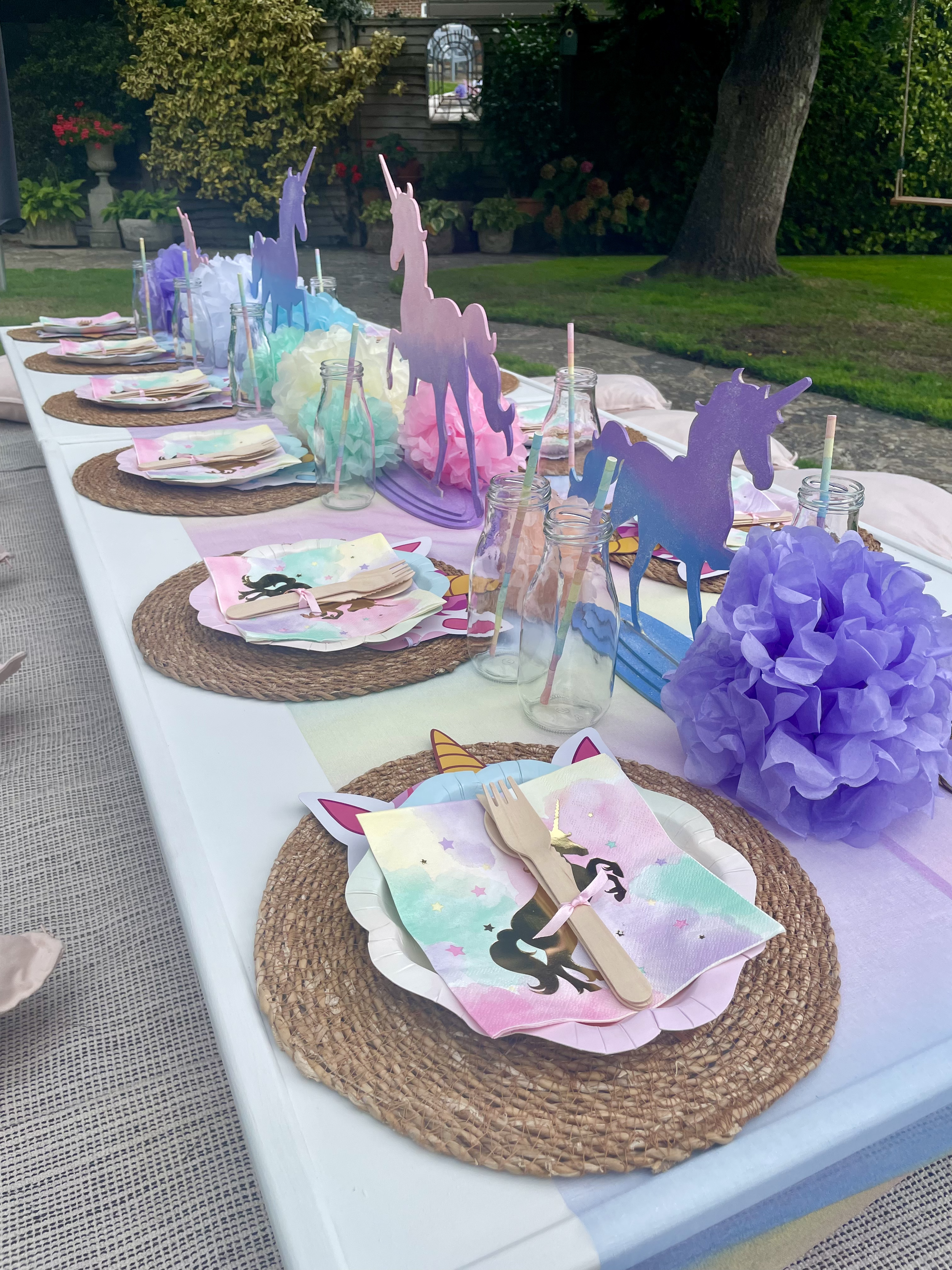 Mermaid theme kids picnic table