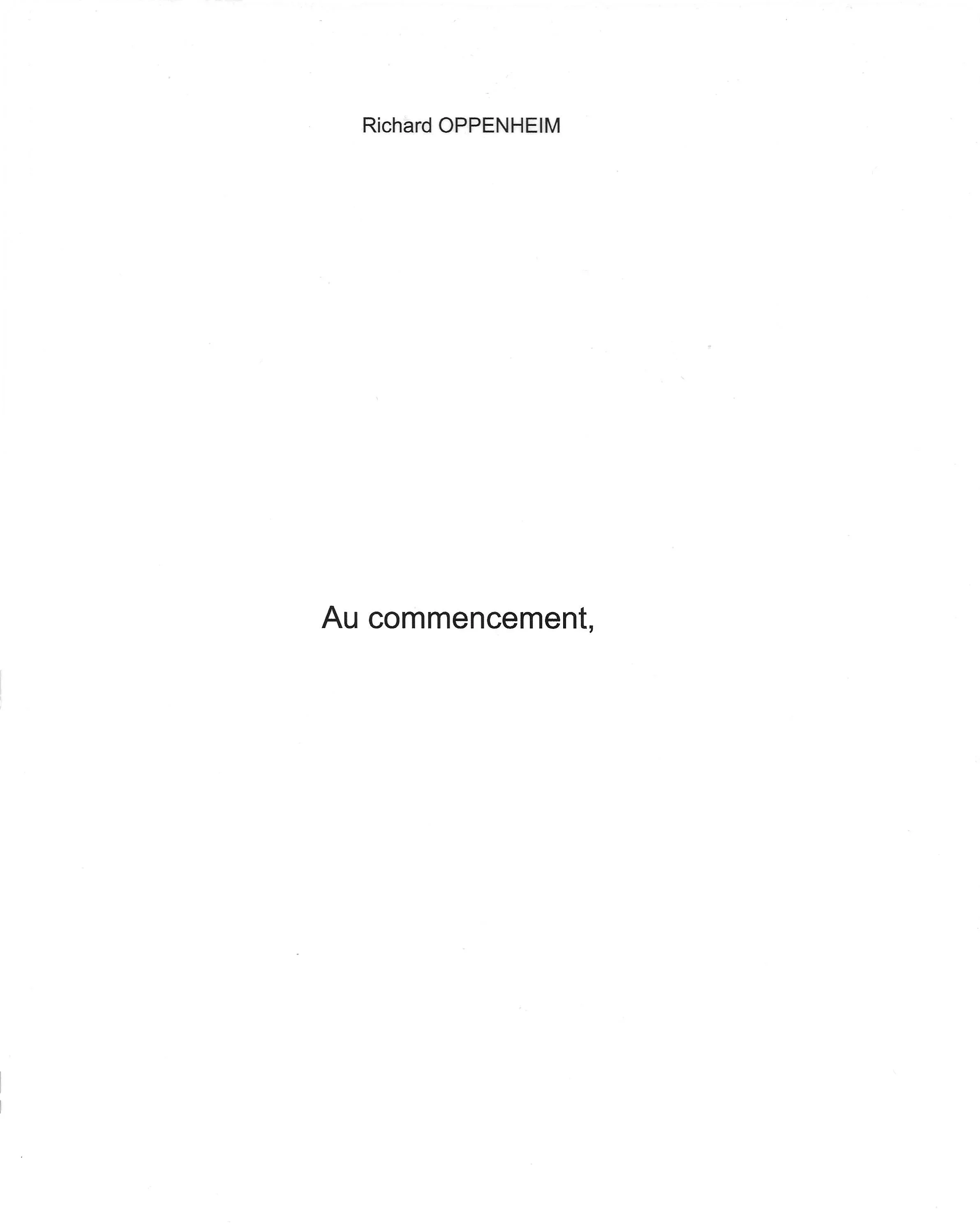 Au commencement