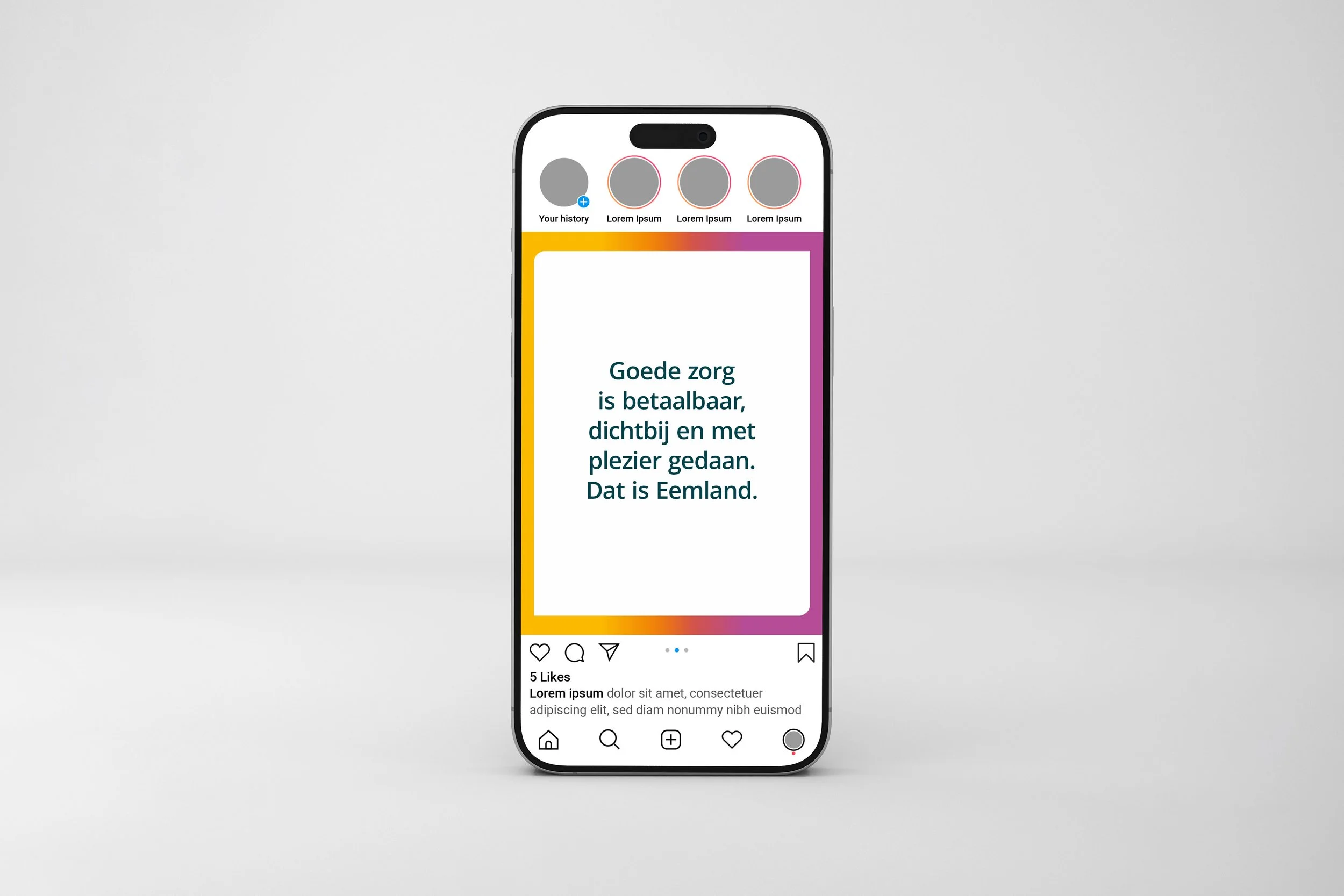 Social template design Eemland samen sterker Instagram Canva ontwerp Grafiska