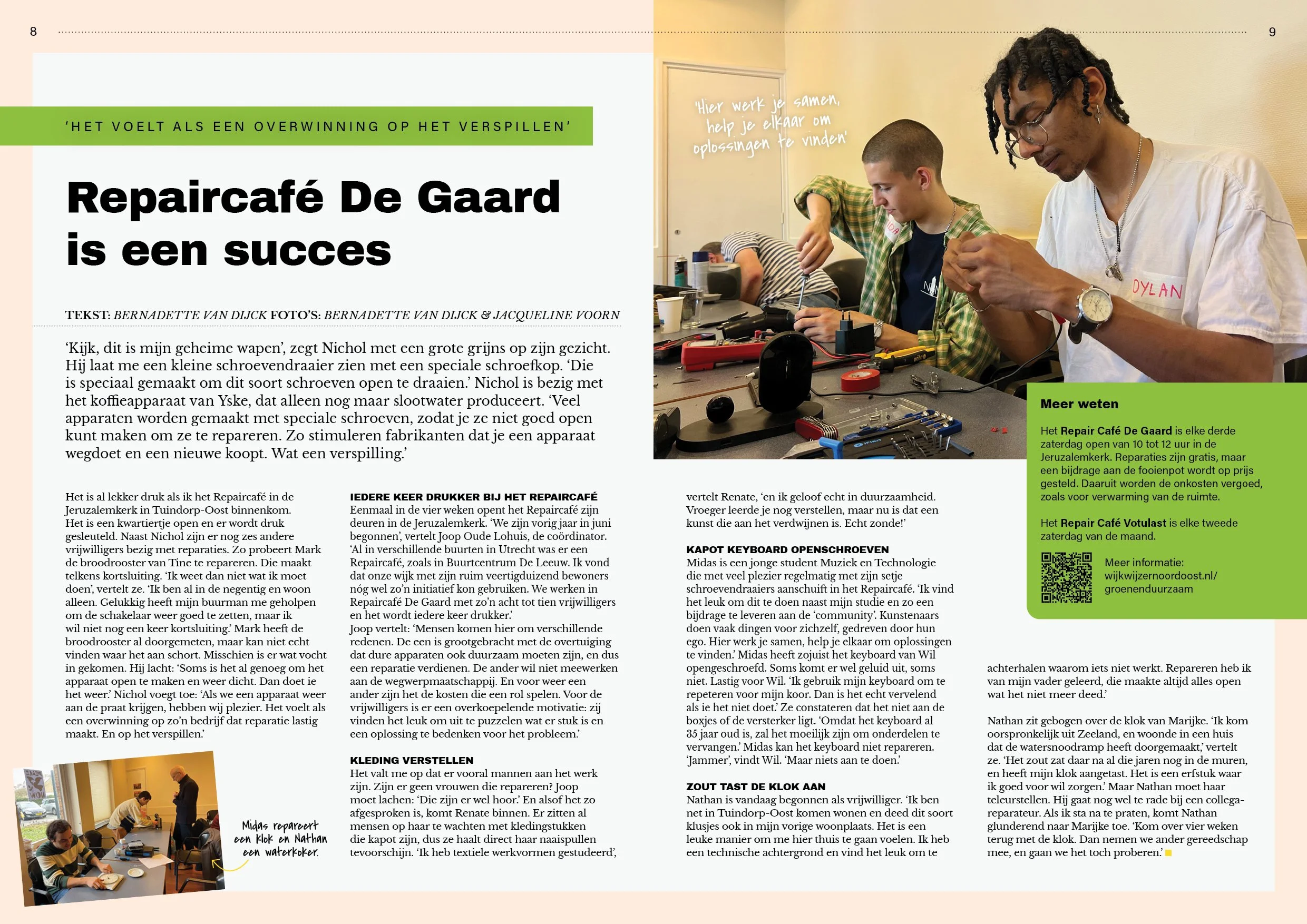 griftstroom magazine content repaircafe de gaard magazine ontworpen door Grafiska Esther van Wezel Grafisch Ontwerpster