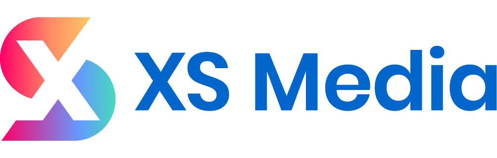 Grafiska ontwerp nieuw XS Media logo