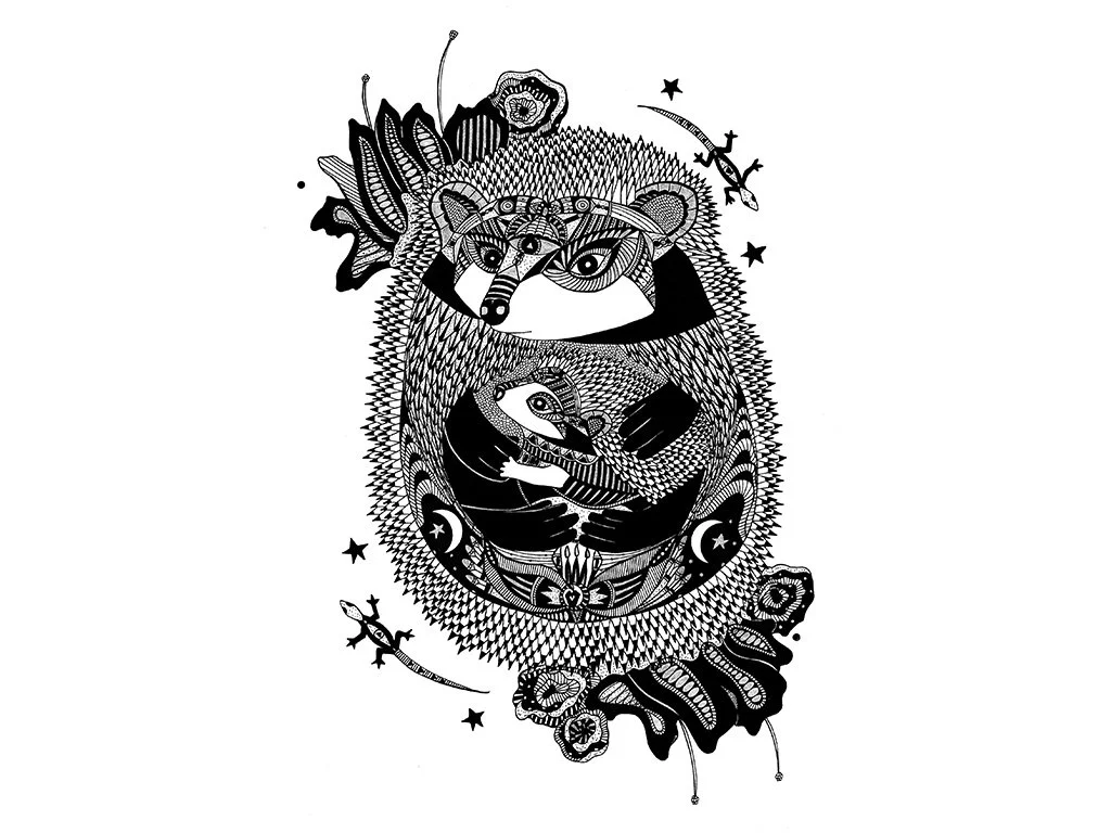 Hedgehogs | Sacred Embrace | Original Artwork