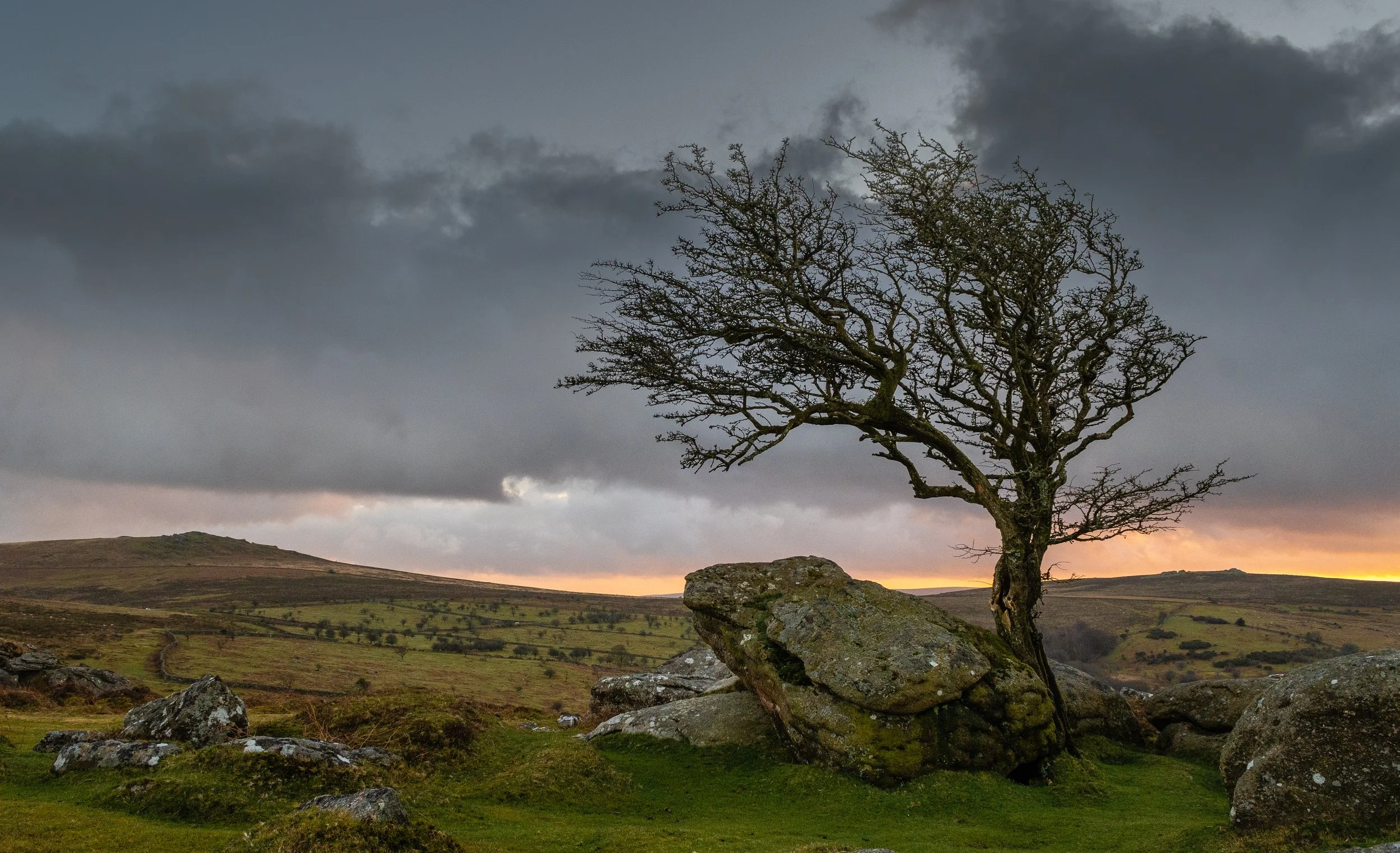 Sunset at Emsworthy Rocks, Dartmoor National Park