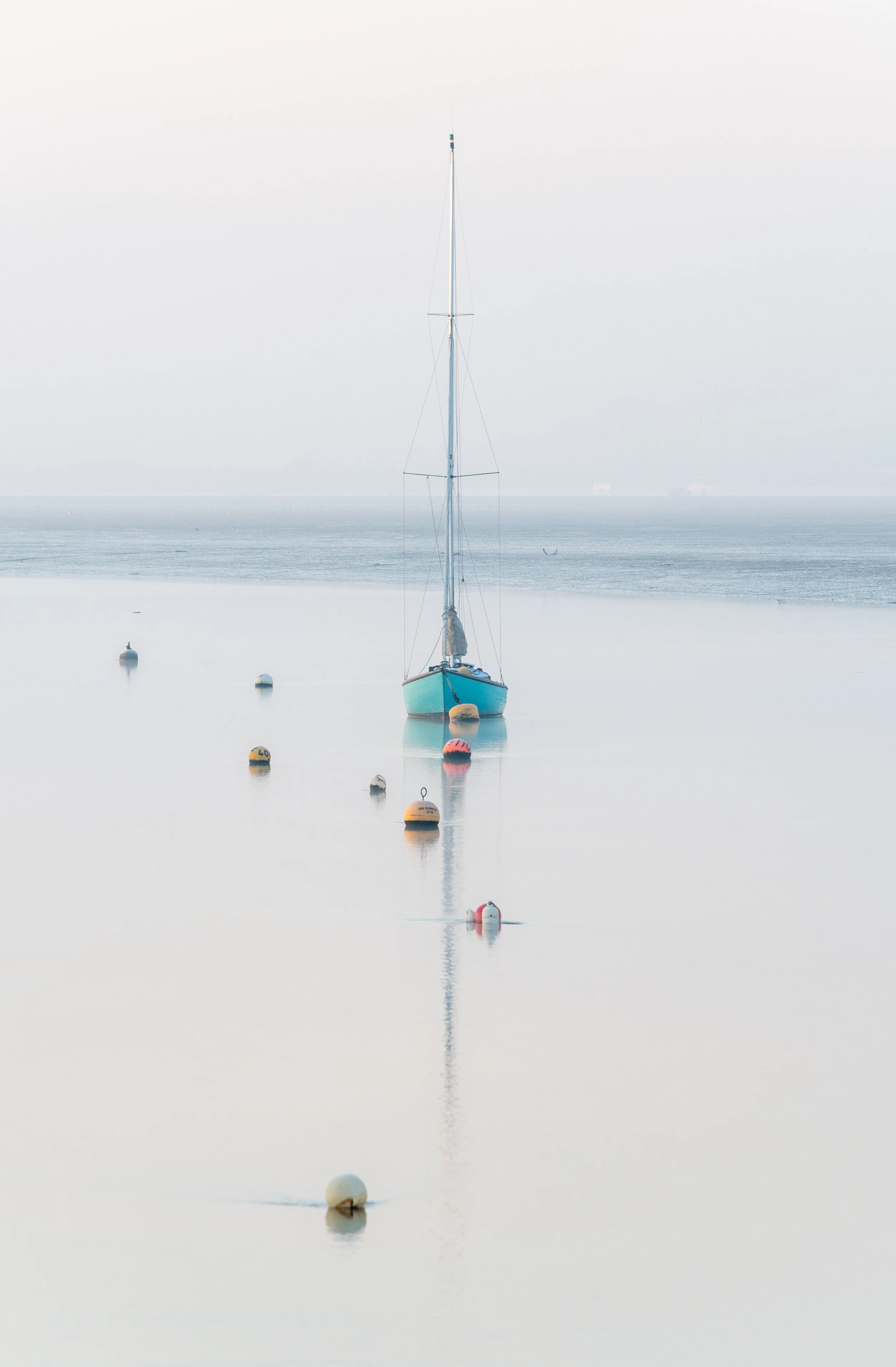 Sailing boat at Topsham Quay in the early morning, Devon