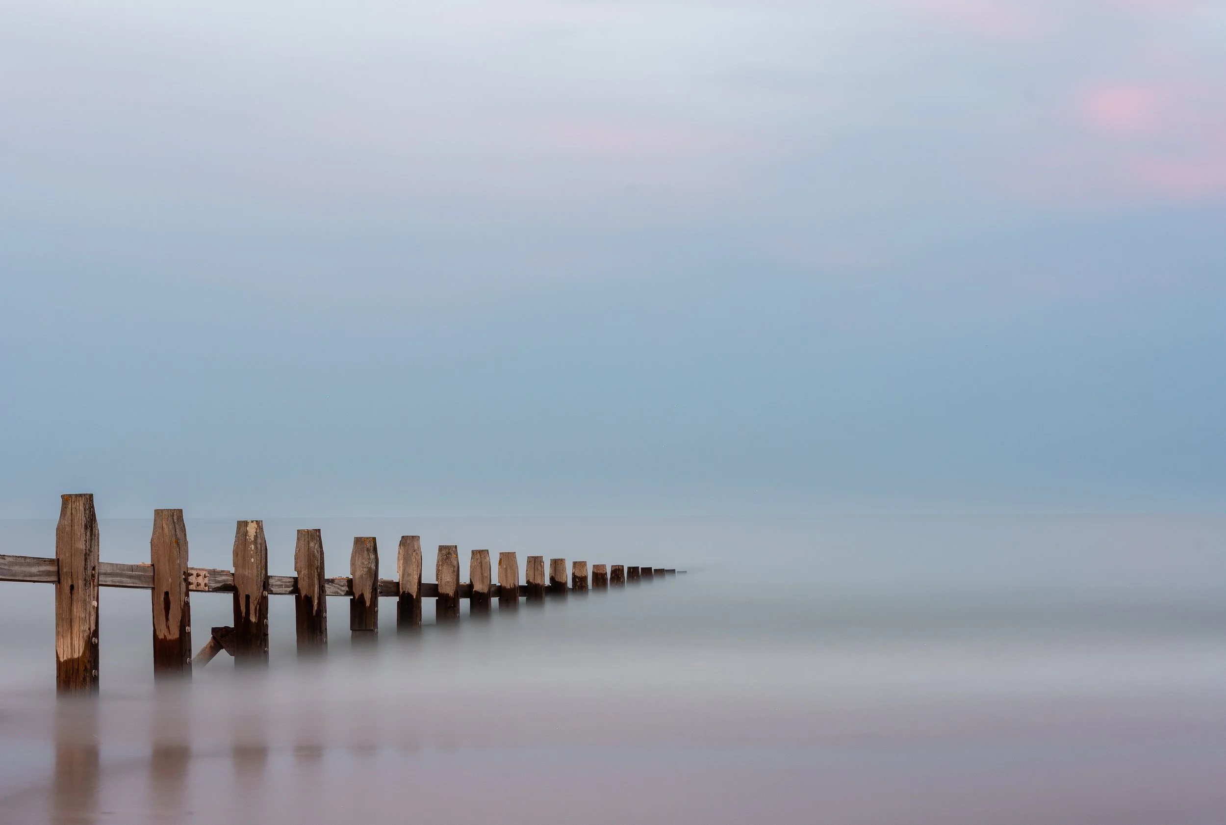 Groyne at sunset, Dawlish Warren, Devon