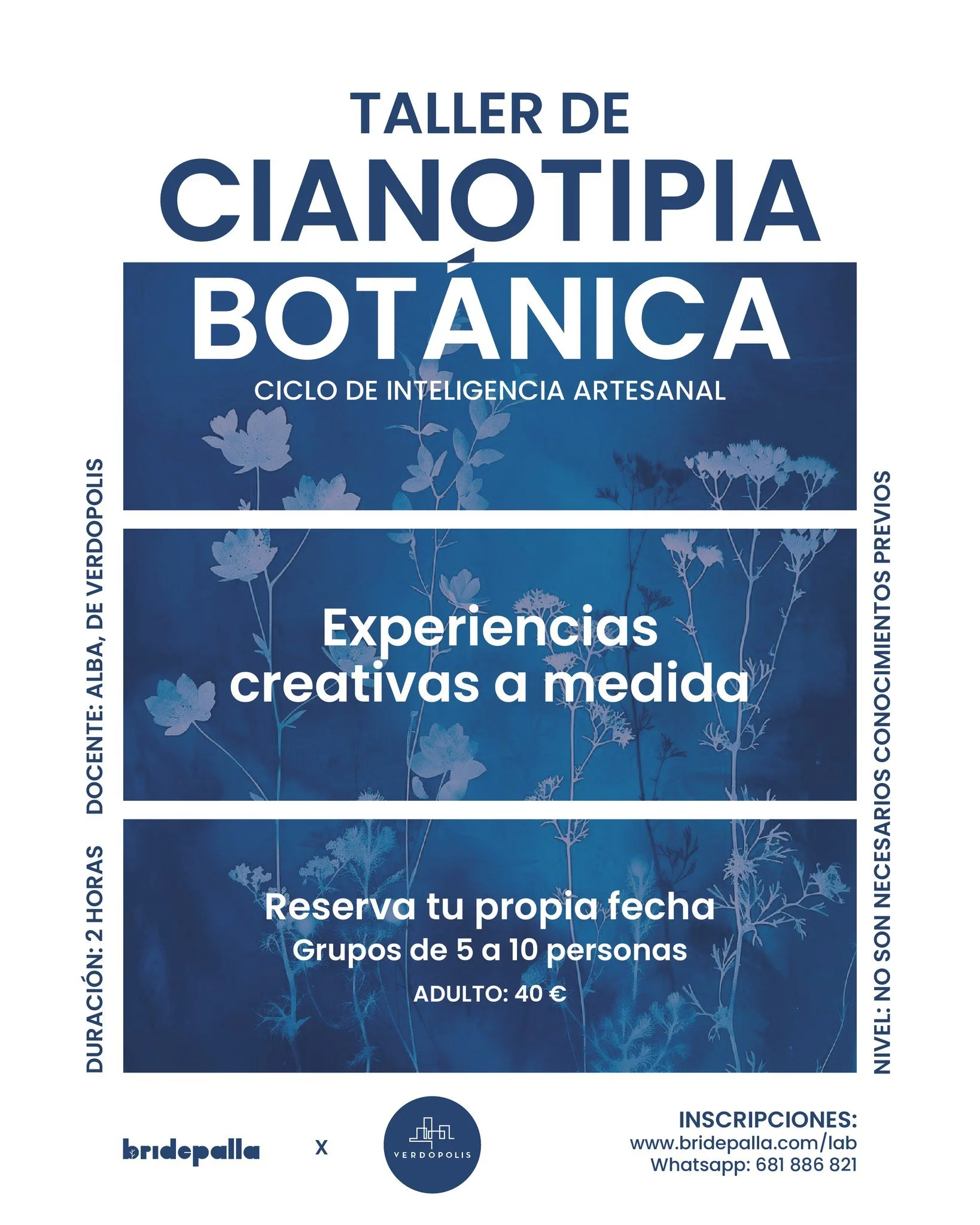 &iquest;Te apetece experimentar con la luz, las plantas y el azul profundo de la cianotipia?

Ap&uacute;ntate al taller de cianotipia bot&aacute;nica, una experiencia creativa donde aprender&aacute;s a crear tus propias composiciones a partir de hoja