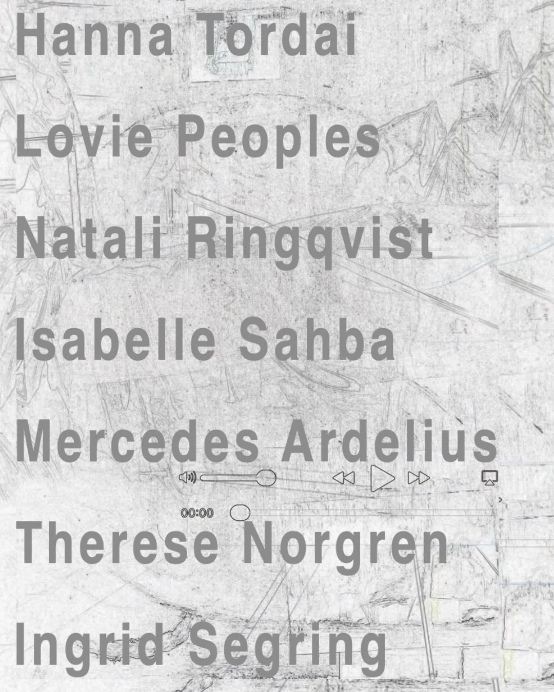 Artists participating in tilde (~) No.01