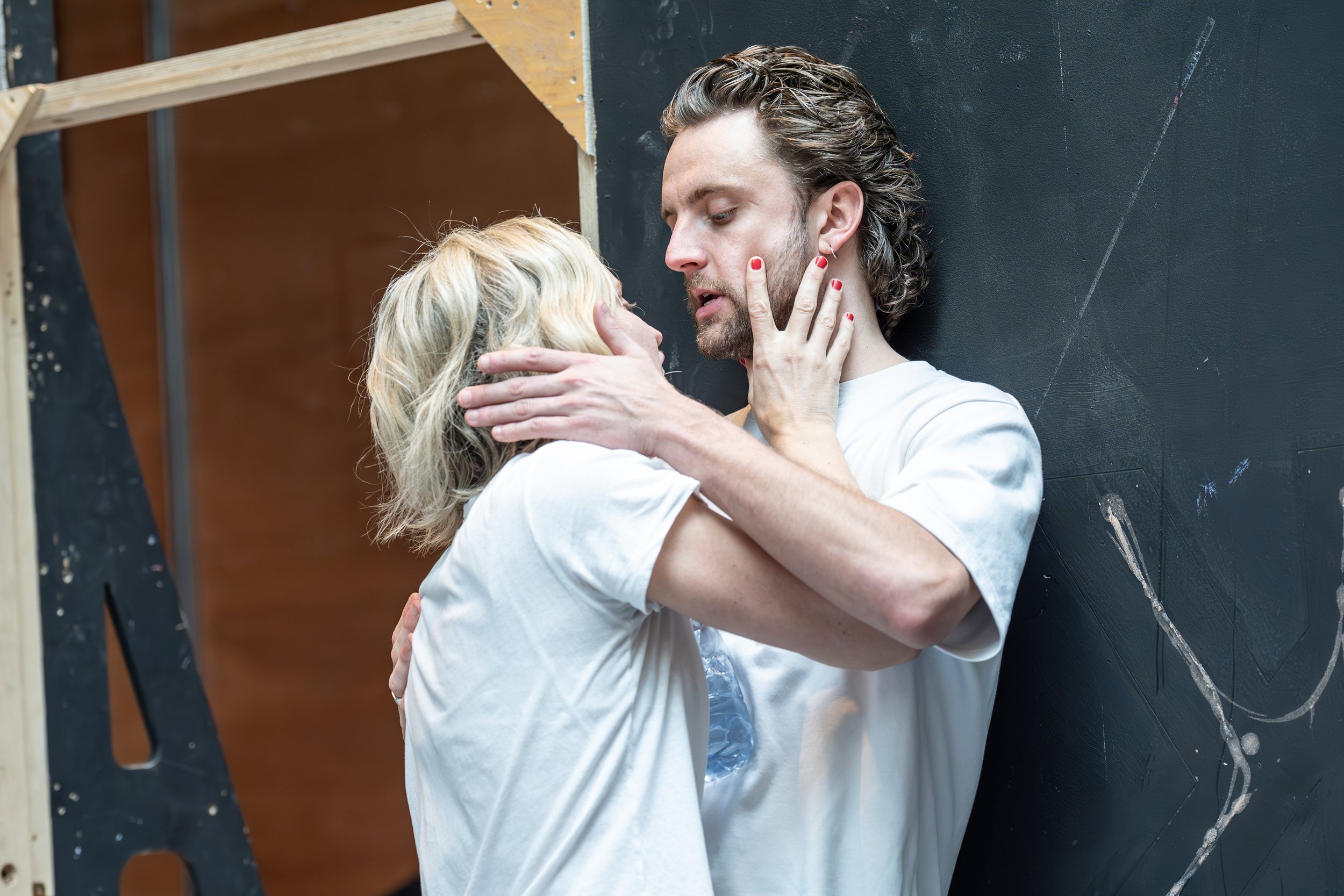 Denise Gough and Ryan Hutton in rehearsals for People, Places & Things in the West End. Credit Marc Brenner. -2310.jpg