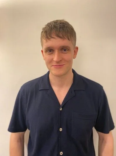 A white man with fair hair