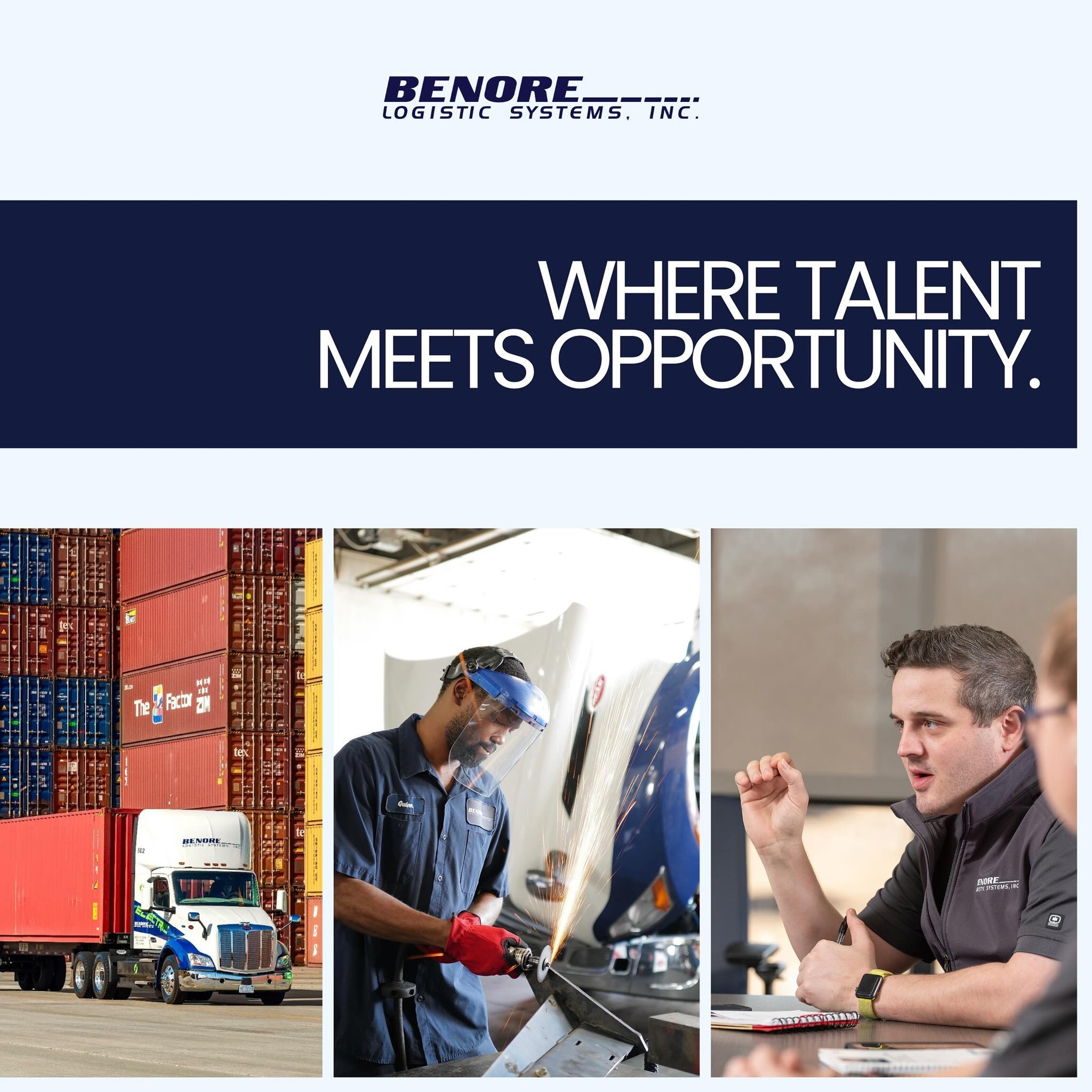 Join Benore Logistic Systems, Inc. where we&rsquo;re shaping the industry standard for exceptional service and quality. Our dynamic team is the driving force behind our success. If you&rsquo;re passionate about making an impact and committed to colle