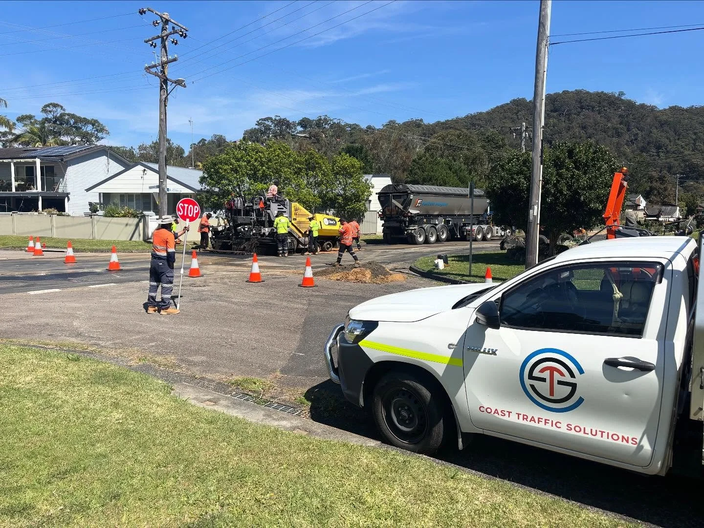 @coasttrafficsolutions on the job for @jetblackpavements #trafficmanagement #trafficcontrol #trafficsigns #trafficcrew #safetysuretysatisfaction
