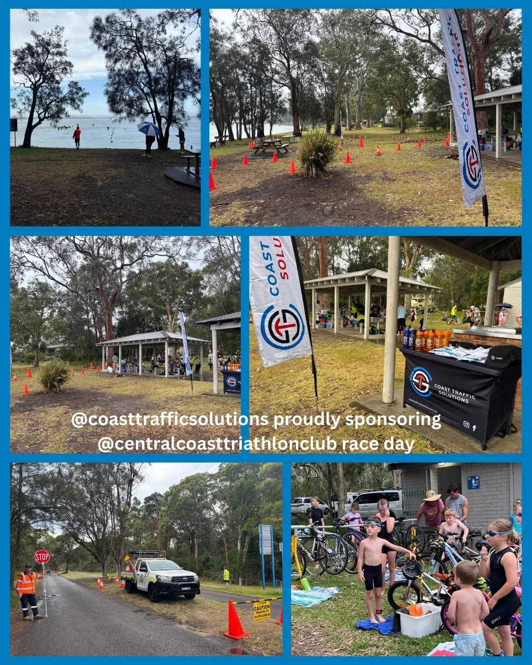 What a great community event for all ages! @coasttrafficsolutions proudly sponsoring @centralcoasttriathlonclub race day. #triathlon #commitment #giveitago #trafficmanagement #pedestrianmanagement #eventmanagement #safetyfirst #safetysuretysatisfacti