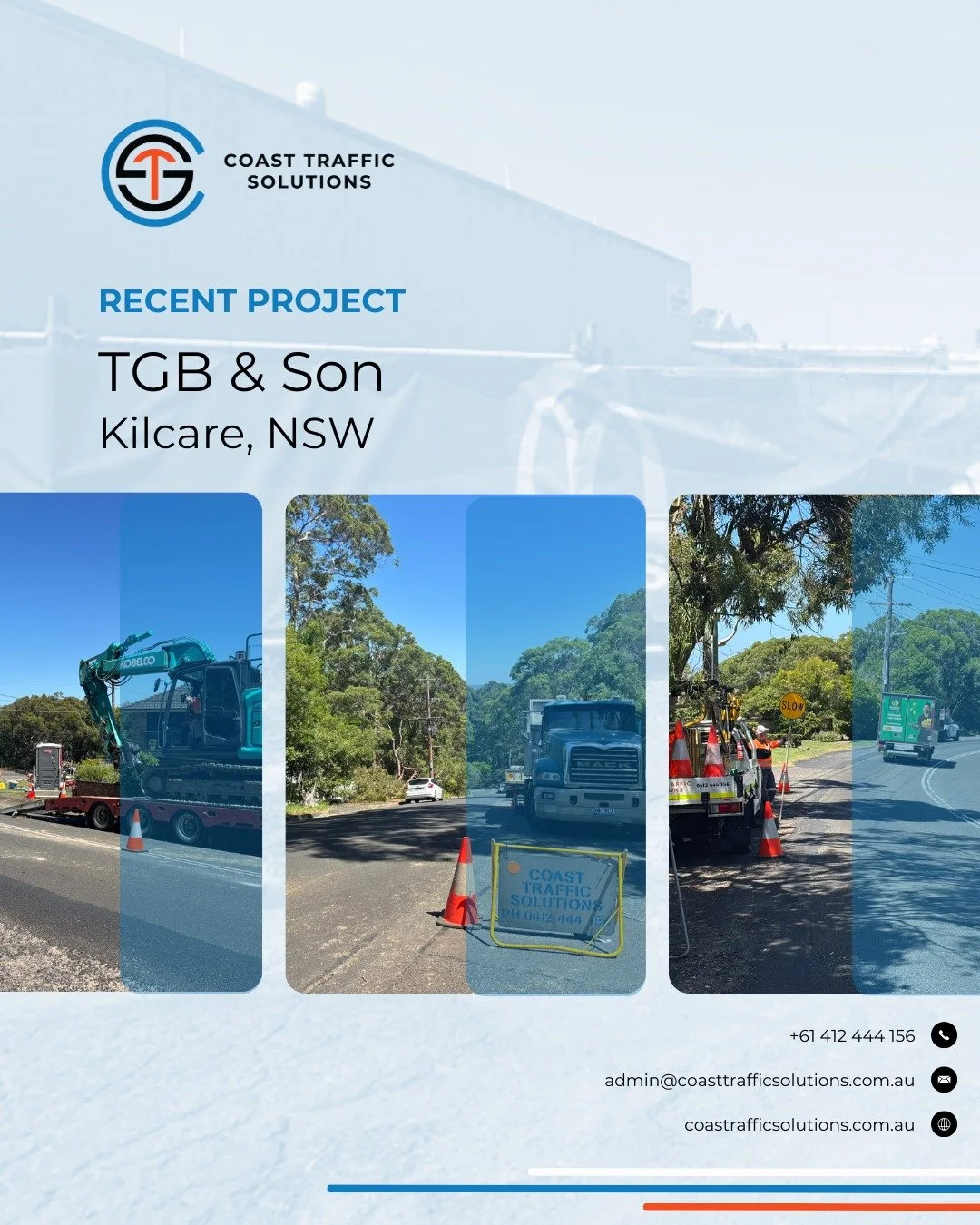 @coasttrafficsolutions on the job today for Stop/Slow traffic management provided for roadworks carried out by TGB &amp; Son 🚧 @trafficmanagement #trafficcrew @stopslow @safetysuretysatisfaction