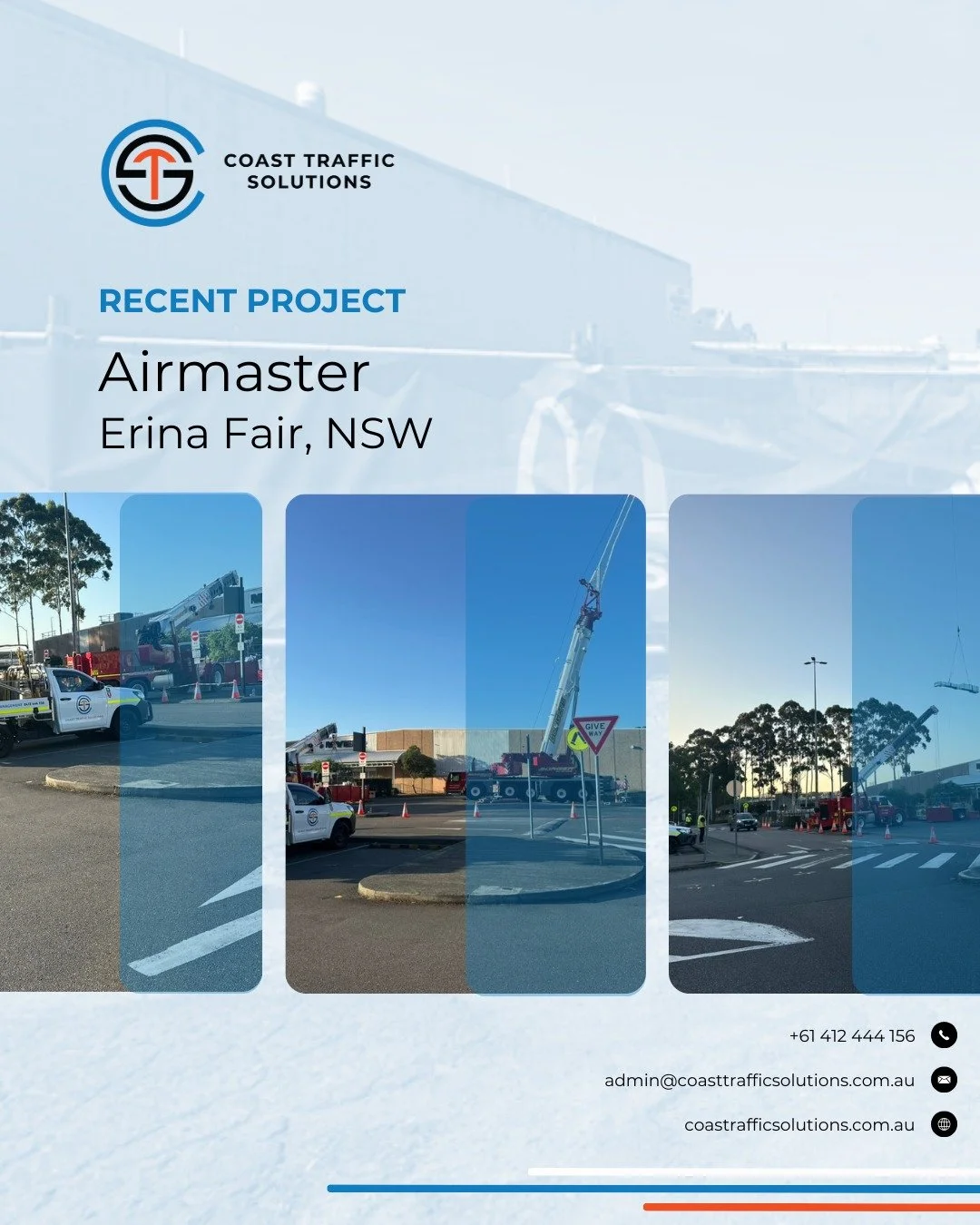 @coasttrafficsolutions keeping traffic going for a crane lift for @airmaster. #trafficmanagement #trafficcrew #safetyfirst #safetysuretysatisfaction