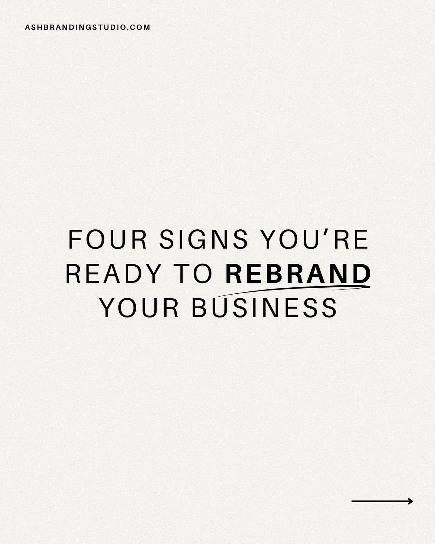 Do you wish your brand identity looked less &lsquo;messy&rsquo;? 

Here are four signs that indicate you might be ready for a rebrand:

1. The evolution of your business goals and values is not reflected in the brand identity: If your business has ev