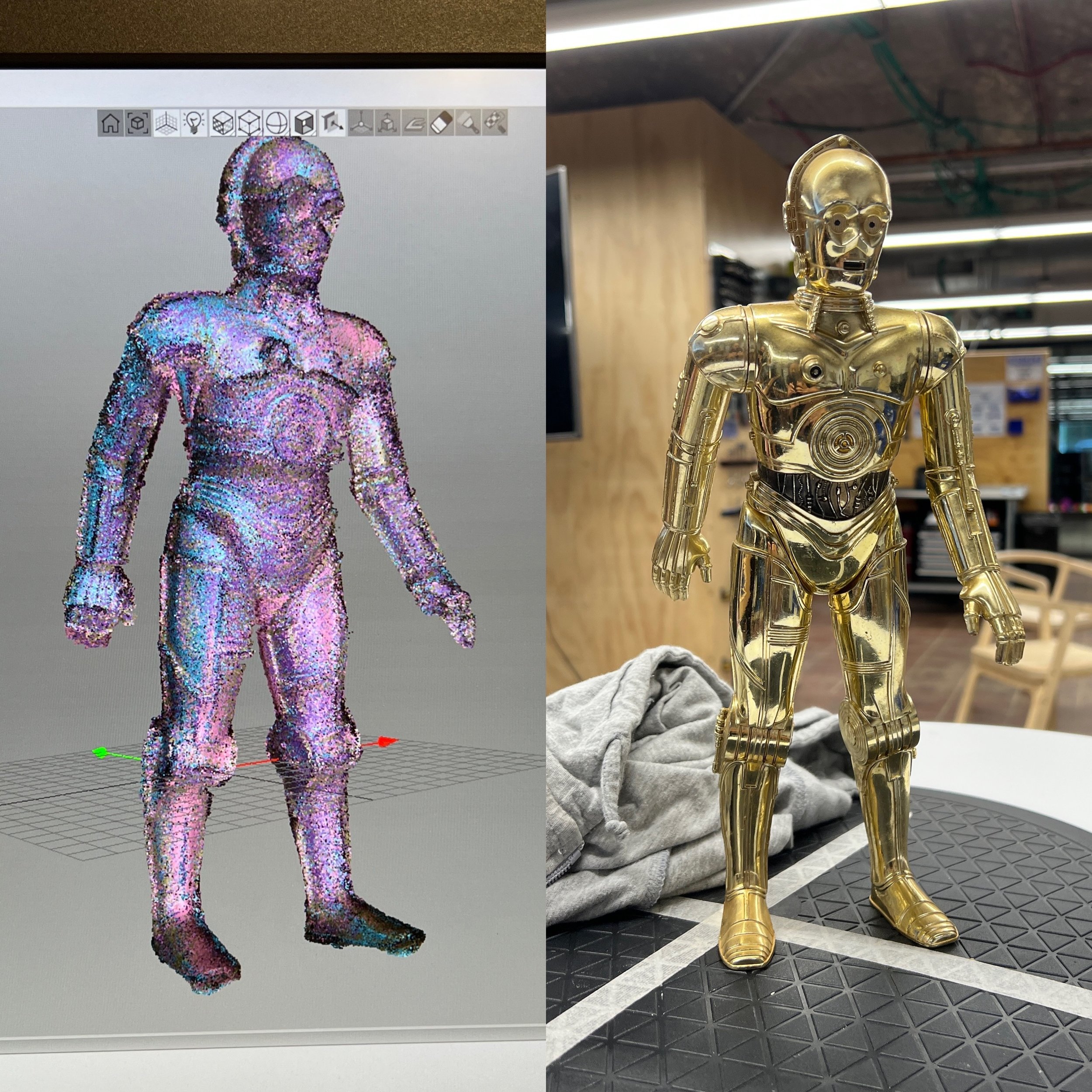 3D scanned point cloud generated by using the Artek 3D scanner + processing software (before mesh conversion)